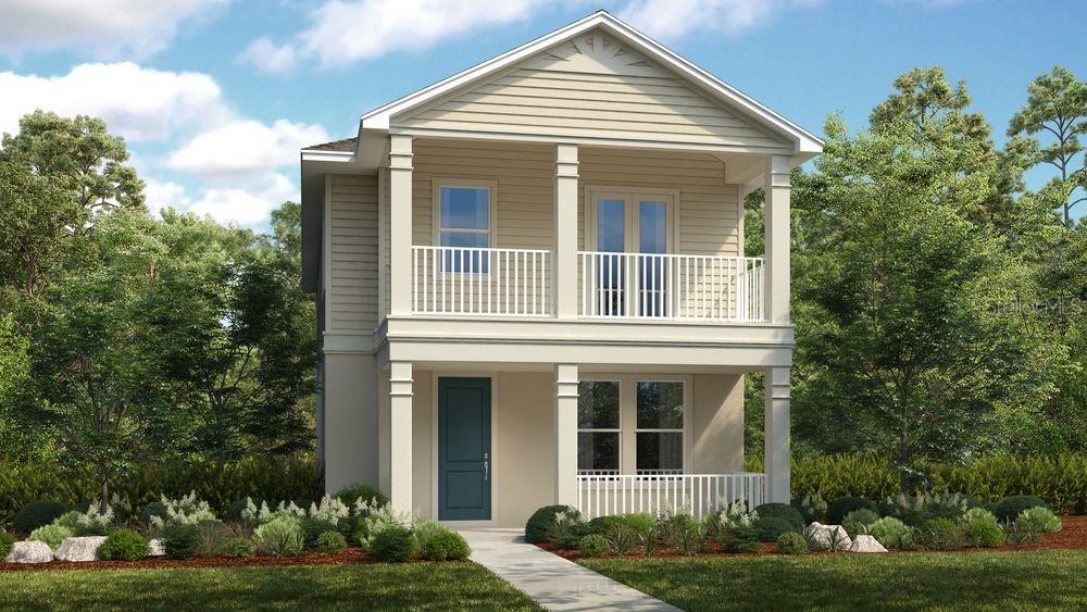 Under Construction. New Construction - August Completion! Built by America's Most Trusted Homebuilder. Welcome to the Newberry at 5148 Goldfinch Drive in The Waters at Center Lake Ranch! This bungalow floor plan blends modern design with everyday comfort, offering the perfect space for entertaining and relaxing. Step through the foyer into a spacious great room, passing a secondary bedroom with a full bath. The designer kitchen overlooks the main living area and opens to an oversized lanai for seamless indoor-outdoor living. Upstairs, the private primary suite features a dual sink vanity, large shower, and generous closet, along with two secondary bedrooms, a shared bath, and a centrally located laundry room. Located in The Waters at Center Lake Ranch, this natural gas community in Osceola County offers walkable neighborhoods, multi-use trails, recreational spaces, and conservation wetlands—just minutes from Lake Nona and Medical City. Additional highlights include: an additional bedroom added upstairs, an extended lanai, and sliding glass door at the great room. Photos are for representative purposes only. MLS#O6333477