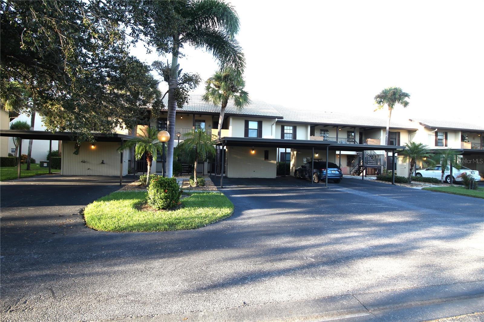 This is a second-floor unit in a great location: close to the beach, downtown, and shopping. It also has fast access to I-75 or US 41. The carport has tandem parking and storage in a closed area with a door. This community has three pools and lots of room for biking or walking. You also have a great Waterview sitting on your lanai.