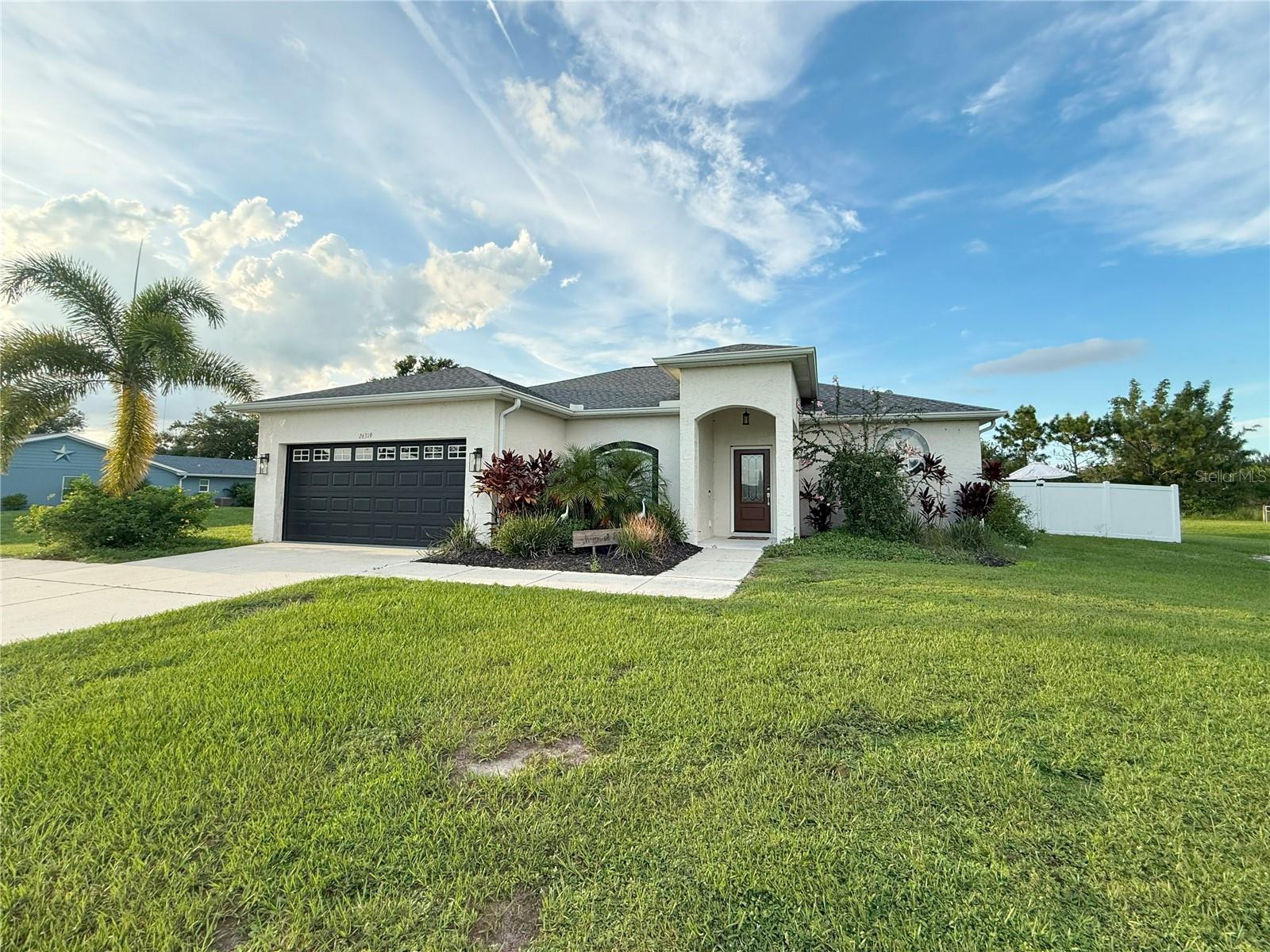 Welcome to peaceful Golden Verna Estates in Myakka City! This beautifully updated and fully furnished 3-bedroom, 2-bath home with enclosed office is truly move-in ready and loaded with upgrades. Step into the luxury master retreat featuring a spa-inspired bath with a two-person Jacuzzi tub, rainfall shower from the ceiling, and extended dual granite vanity. The kitchen shines with granite countertops, new stainless-steel appliances (2021), and abundant storage. Notable updates include: new roof (2022), AC with IWave UV system (2018), gutters (2020), clear hurricane shutters (2021), pool pump (2024), pool heater (2017), and a brand-new storage shed (2025). The home also offers a screened lanai, pavered outdoor patio, vinyl-fenced yard, and garage shelving for extra storage. Nestled on a spacious lot with NO HOA and NO CDD fees on a No-Thru street, this home offers the perfect blend of privacy and convenience—just 10 miles from Lakewood Ranch and 30 minutes to world-famous Siesta Key Beach. Whether you’re entertaining by the pool, grilling on the patio, or enjoying the quiet surroundings, this home has it all. Don’t miss your chance to own a true slice of Florida paradise—schedule your showing today!