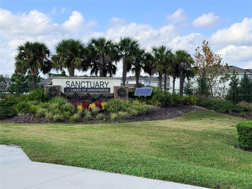 Explore the WINTERSET model from Ryan Homes of the Sanctuary at Lakes of Windermere, a corner unit, this 5- bedroom, 4.5 bathroom in Windermere combines the modern elegance, and a touch of magic with its a DISNEY Fireworks view, offering a lifestyle of unparalleled comfort. Upon entering, you are greeted by those who appreciate a dedicated workspace, the home includes a spacious office and a serene atmosphere, allowing for maximum productivity while working from home. The expansive living room boasts soaring ceilings, allowing natural light to cascade through the large windows, creating an airy and inviting ambiance. The gourmet kitchen is a chef's dream, featuring stainless steel appliances, a large cabinetry, and a spacious island with granite countertops. The adjacent formal dining room is perfect for hosting intimate gatherings or grand dinner parties. The master suite is offering a sanctuary of tranquility, a enormous shower, and dual vanities. Each of the remaining four bedrooms is generously sized, providing comfort and privacy for family and guests. The highlight of the outdoor space is the breathtaking view of the nightly Disney fireworks display, visible from the comfort of your own home. This feature creates a magical atmosphere and makes every evening a celebration.