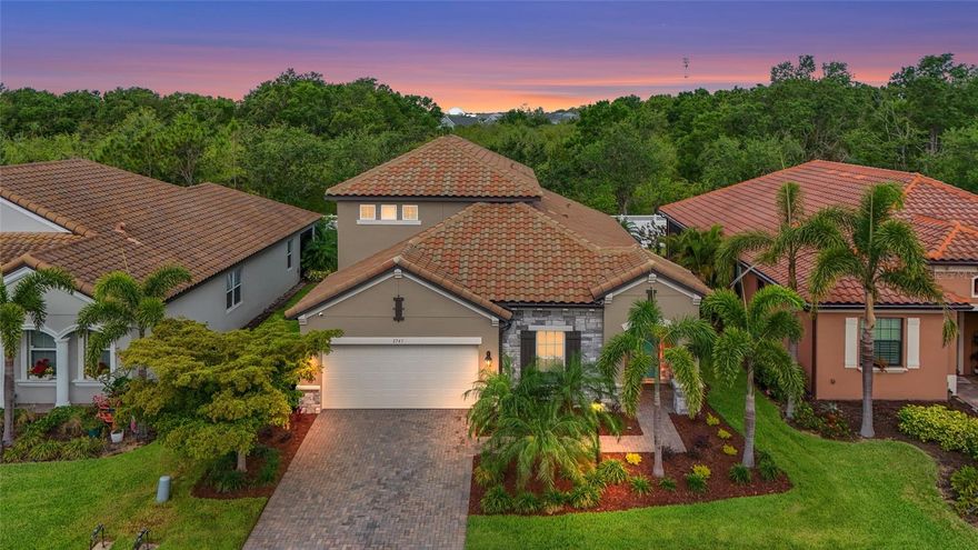 Welcome to Bougainvillea Place, a gated, resort-style community in the heart of Ellenton. Built in 2018 with all-block construction, this 5-bedroom, 3-bathroom + loft home offers space, efficiency, and low-maintenance living just minutes from Ellenton Outlet mall, shopping, dining, and I-75. Inside, the open-concept layout features a first-floor primary suite with walk-in closet and spa-style bath, a chef’s kitchen with upgraded cabinetry, Quartz Countertops, pantry, plus a bright living area filled with natural light. Upstairs, a spacious loft offers endless flexibility—ideal as a media room, office, or guest retreat—along with additional bedrooms and energy-efficient 3M-tinted windows. Enjoy a screened-in patio and fenced backyard, perfect for entertaining or relaxing, with room to add a pool. This home includes an ADT security system, camera doorbell, Kevlar hurricane screens, Cat5 internet wiring, and two A/C units still under warranty. The Spanish tile roof adds classic curb appeal, while recent upgrades like a freshly painted exterior, pitched window sills, and a pod pest control system add long-term value. Certified Whole Home Green, this property also comes with transferable warranties—including a structural warranty through 2033—for peace of mind. HOA fees include all exterior maintenance, landscaping, and pest control, plus access to a heated pool, clubhouse, gym, and walking paths. If you’re looking for a modern, move-in ready home with flexible space, high-end finishes, and a tranquil preserve setting, this one checks every box. Schedule your private tour today!