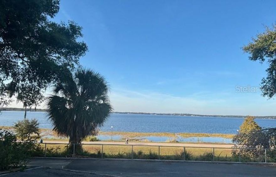 Location cannot be beat! On the market is this Lakefront 2-bedroom, 2-bath condo situated in a highly desirable area and within easy walking distance to Historic Downtown Clermont. You will find this unit offers convenient access to local shops, restaurants, breweries, markets, festivals and community events. This first floor end unit features an oversized front porch with direct views of Lake Minneola/Clermont Chain of Lakes, and the S Lake Bike & Hiking Trail, providing a unique blend of outdoor recreation and scenic lakefront living. Interior updates include stainless steel appliances, vinyl flooring, upgraded windows, custom pantry, ceiling fans, en-suite primary bathroom, hot water heater, and in-unit washer and dryer. Functional layout offers comfortable living and natural light throughout. Assigned parking included. No pets permitted adhering to HOA rules. Interested? This unit is available now for quick move in so lets talk soon. Also available is unit 680.