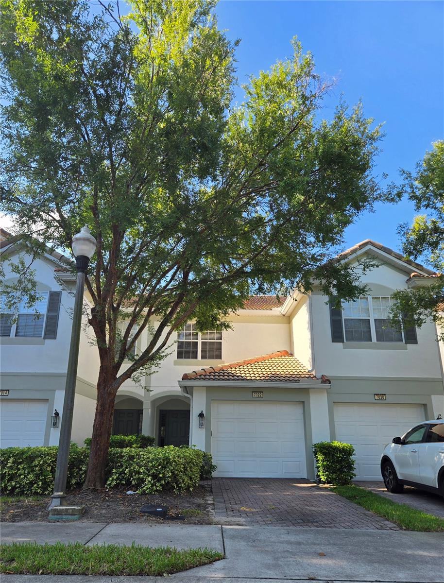Investor update special in an AMAZING community in the heart of Dr. Phillips. This 2 bedroom-2.5 bathroom Plus Loft townhome is located behind the gates in the Vistas at Phillips Commons, minutes from restaurant row, All the schools, attractions and more! The Vistas also has a beautiful community pool and the exterior of the whole community was just painted a few months ago. This was a rental for many years to the same tenant. Property is in excellent condition with no issues or leakes. It does however need all new floors and an update. You get a beautiful private courtyard view with a straight path across to the pool. Many of the townhomes in this community have a neighbor behind. Walls were just painted and with a little work this townhome is ready for a new family! Ac replaced 2020 Come see!!!