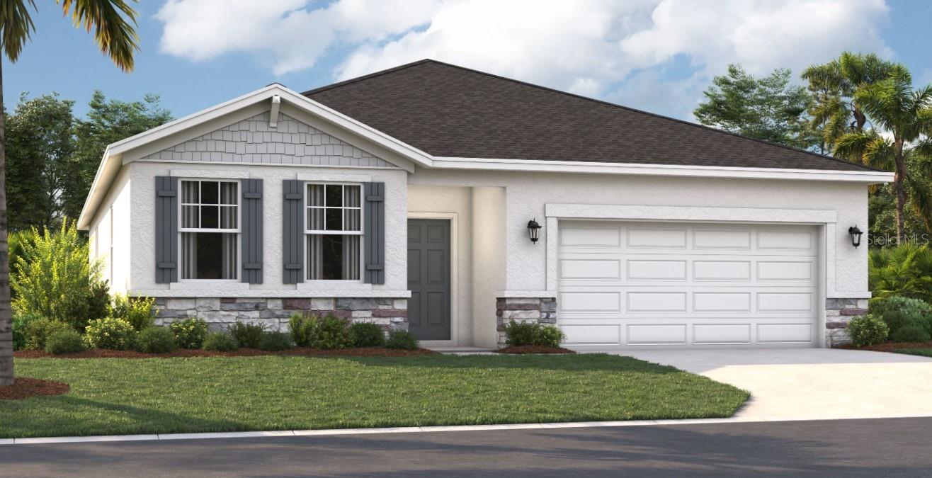 One or more photo(s) has been virtually staged. Under Construction. Experience the convenience and accessibility of this incredible location. Located off Florida's Turnpike, enjoy easy access to downtown Leesburg, Orlando, and the Mount Dora area. Running errands or grocery shopping is a breeze, as downtown Leesburg's major shops and restaurants are just minutes away. If you seek an active lifestyle and a love of the outdoors, you'll find numerous parks, lakes, golf courses, and nature preserves nearby. Soak in panoramic views from the Lake Apopka Loop Observation Tower or the Green Mountain Scenic Overlook, and visit the tranquil Flat Island Preserve—all just a short drive away! Discover a world of enjoyment and relaxation right outside your door. Relax at the neighborhood pool with cabana, play on the playground, or spend quality time with your furry friend at the dog park.
The Webber is a spacious 2,180-square-foot single-story home with four bedrooms and three bathrooms. The kitchen overlooks the dining room and living room, while the outdoor patio off the living room provides abundant natural light throughout the main living area. Tucked away at the front of the home is the second bedroom with an ensuite bathroom. With a spacious primary suite located at the rear of the home and three additional bedrooms, the Webber is the perfect home for everyone!