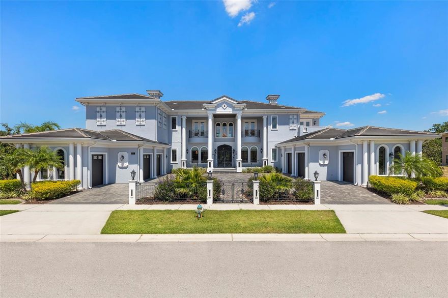 Truly exceptional, large 9 bed custom property, with Reunion transferable membership. Spanning 9,886 square feet over a double lot in the desirable Legends Corner area of this fabulous community. The property welcomes you with a circular driveway and an elegant pillared entry, setting the tone for the grandeur that waits within. The double height foyer with a sweeping staircase immediately captures your attention. The formal living room has a fireplace and views out to the expansive pool deck and lanai. There is also a formal dining area and bar, for extra special entertaining. The first floor master suite is luxurious in size and features, with a fireplace, gym & sauna, & views out to the pool and conservation at the rear. There is a his and hers master bathroom an exceptionally large master closet which adds to the opulence. The kitchen is equipped with Thermador & Sub Zero appliances, granite counters, custom cabinetry. It features a large breakfast bar and dining area that seamlessly flows into the open family room, with 90 degree sliders which open to the shaded lanai. The private outside space has a beautiful area which provides covered shade to relax & enjoy al-fresco dining and huge sunny pool deck to make the most of the outdoor life style Florida provides all year. At the top of the sweeping staircase is a beautiful loft space with more entertainment areas & a spectactular cinema room which seats 18 comfortably. Themed bedrooms are a joy for any child staying in this magical home, & theres also an electronic arcade room to entertain all ages.  Reunion has three championship golf courses, multi million dollar water park,  tennis courts, restaurants, two club houses, & a Starbucks! Being located just 7 miles from Disney adds to the properties allure.  This property is suitable as a short term rental vacation home, or a primary residence. Please call me to schedule your viewing.