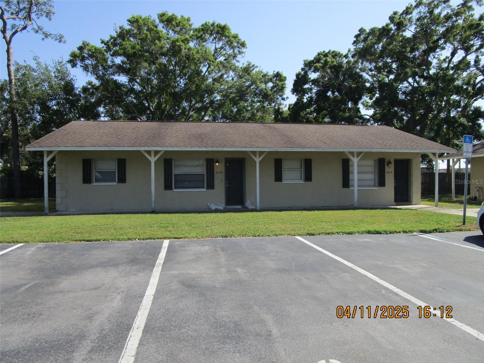 This affordable duplex has 2 bedrooms & 1 bath & is nearly ready to rent. All new ceramic tile flooring & bathroom updates in this light & bright apartment. Your front door opens up to the living room & eat in kitchen area. Access your private patio from the kitchen too. Centrally located! Water & trash & grounds maintenance are included in the rent. NO PETS. No more than 2 vehicles. Owner is firm on 2-3 persons maximum. All apartments are on septic. No washer & dryer on site or in unit. Laundromat is less than 1/10 mile away