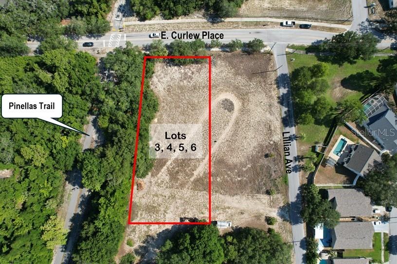 Lillian – West
Parcel Number
24-27-15-62190-001-0030
Lots: 3, 4, 5, 6
Exceptional High-and-Dry Lot on 0.65 Acres Nestled in a prime location in Pinellas County, this 0.65-acre parcel offers the perfect balance of tranquility and convenience. With dimensions of 87.8 feet at the front, 145 feet at the rear, and 244.7 feet deep, this unique property provides ample space for your vision while maintaining a cozy charm.
Located directly adjacent to the 45-mile-long Pinellas Trail, this lot is ideal for outdoor enthusiasts who enjoy biking, walking, or jogging. The property is high and dry and, to the best of the owner’s knowledge, has never flooded, making it a rare find in this area. Situated in a non-flood zone (buyer should confirm via flood maps), it combines peace of mind with practicality.
With frontage on South Curlew Place and rear access via an undeveloped public right-of-way on Dorothy Street, this parcel offers flexibility and potential. Sewer and water connections are already available at the property line, simplifying the development process.
Conveniently positioned near local amenities, this property is just:
· Tarpon Springs Sponge Docks: Less than 2 miles
· Sunset Beach: A little over 2 miles
· Palm Harbor: 3 miles
· Honeymoon Island State Park: 8 miles
· AdventHealth North Pinellas Hospital: Only 800 feet away
This lot is an exceptional opportunity to own a piece of Old Florida with modern conveniences close by. Whether you’re planning to build your dream home or invest, this property is ready to bring your vision to life.