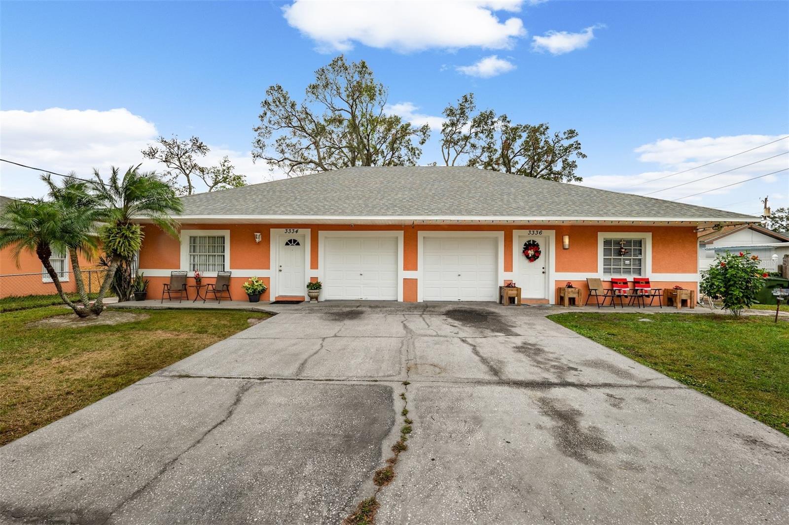 $50K UNDER APPRAISED VALUE! Motivated Seller! Welcome to this incredible investment opportunity just steps from Tampa’s premier entertainment hub, Raymond James Stadium! BRAND NEW ROOF AND HVAC IS 2023. No flood zone. No HOA! This duplex offers 2 units, each harboring 3 bedrooms, 2 bathrooms, a 1-car garage and fully fenced-in private backyard. Tampa Housing Authority is currently paying $2,940 for a 3-bedroom in 33707 if you would like to convert these into Government housing (section 8) for guaranteed cashflow! This property also qualifies for VA AND FHA loans! This duplex is next door to an identical twin, also for sale! Visit at TB8335043, bulk pricing available if purchased together. Each unit is deemed as a townhome with the county and can be re-zoned after purchase. This property generates steady cash flow and offers fantastic flexibility as it is also short-term rental friendly—perfect for Airbnb. Located less than half a mile from Hillsborough Community College and is within easy reach of Tampa International Airport, International Plaza, I-275, and Downtown Tampa. Not to mention, you’re close to some of the city’s best dining, shopping, and iconic attractions like Busch Gardens. Rarely do opportunities like this come along to own an income-producing property in such a prime location—purchase this duplex and the one next door! Don’t miss out, book your showing today!