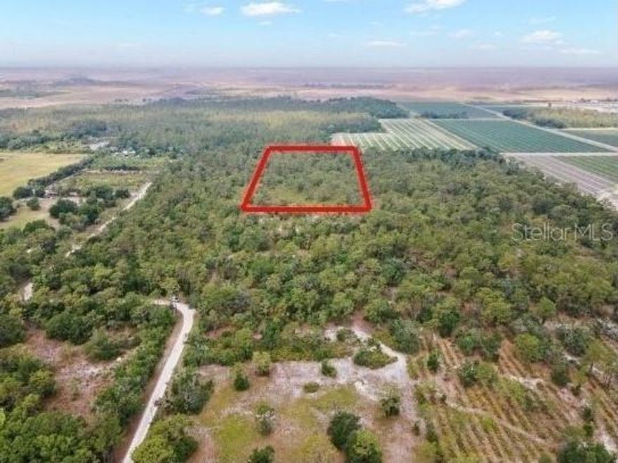 **5.0% RATE SELLER FINANCING AVAILABLE!!!** **BUILD DISCOUNTS AVAILABLE W/ SELECT BUILDER** Discover the allure of this sprawling 5-acre parcel nestled on the outskirts of the sunny city of Bradenton, Florida, set just outside the tranquil expanse of Lakewood Ranch in Manatee County. This property borders the eastern region of the Del Webb Catalina at Lakewood Ranch community. Experience the privacy afforded by this vast estate, complemented by nearby attractions including a delightful winery, honey farm, and the serene Lake Manatee. Be an early investor in an ever expanding community and embrace the essence of rustic living while enjoying convenient access to a wealth of shopping and recreational opportunities just minutes away.
