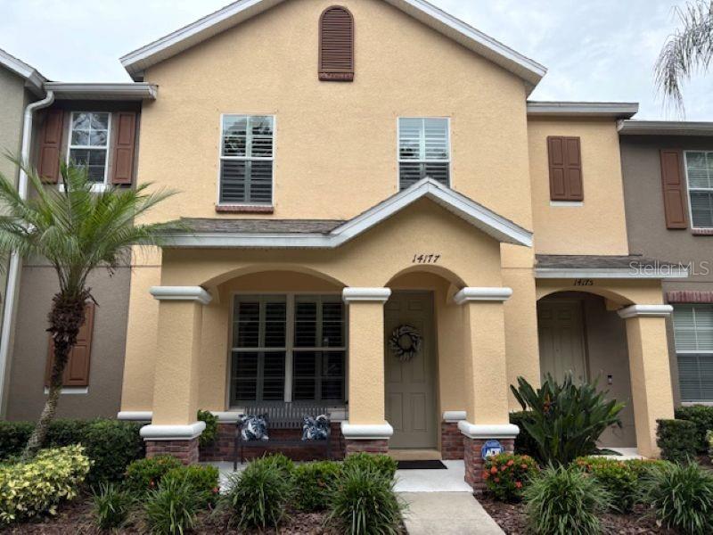 Beautiful Hampton Lakes Townhome with 2 car garage, screened in brick paver patio, on a conservation view lot. Walk to A rated schools, plus almost everything you need, grocery, restaurants, coffee shop, banks, and more. The Seller spared no expense, the property has tons of upgrades, all new luxury vinyl plank floors throughout, plantation shutters, 9 foot ceilings, upgraded AC system, higher end appliances, double pane windows, and storm shutters. The entire inside was recently painted, walls, ceilings, and doors, which make this property move in ready. The monthly HOA fee covers community pool, landscaping, roofs, outside maintenance, exterior painting, and your water. There are no CDD fees, the property is not condo, but fee simple, no flood insurance required, and no damage from previous storms. Hampton Lakes is a beautiful community, and so convenient to everything Tampa Bay has to offer. This property shows pride of ownership.