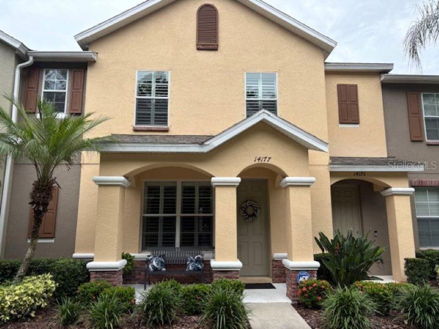 Beautiful Hampton Lakes Townhome with  2 car garage, screened in brick paver patio,  on a conservation view lot. Walk to A rated schools, plus almost everything you need, grocery, restaurants, coffee shop, banks, and more. The Seller spared no expense, the property has tons of upgrades, all new luxury vinyl plank floors throughout, plantation shutters, 9 foot ceilings, upgraded AC system, higher end appliances, double pane windows, and storm shutters. The entire inside was recently painted, walls, ceilings, and doors, which make this property move in ready. The monthly HOA fee covers community pool, landscaping, roofs, outside maintenance, exterior painting, and your water. There are no CDD fees, the property is not condo, but fee simple, no flood insurance required, and no damage from previous storms. Hampton Lakes is a beautiful community, and so convenient to everything Tampa Bay has to offer. This property shows pride of ownership.