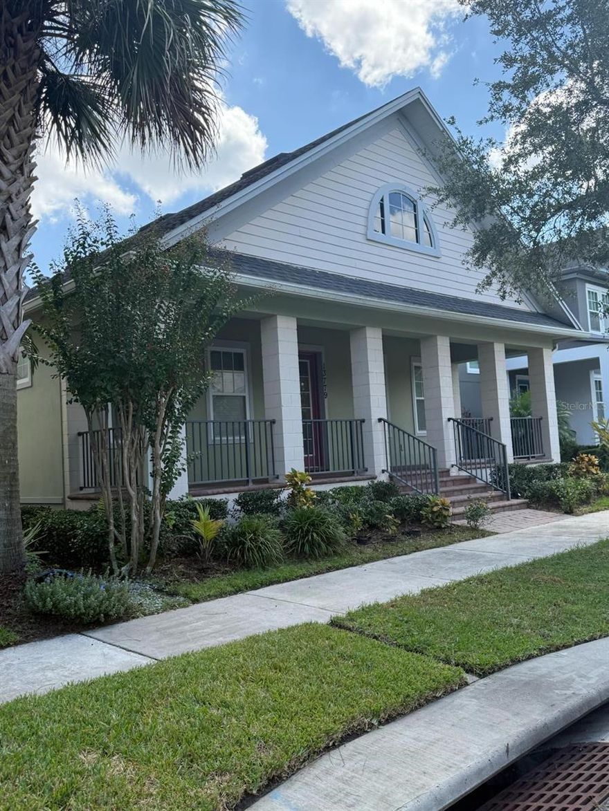 Beautiful One Story Home in Laureate Park features 3 Bedrooms, 2 Bathrooms, Flex/Office/Formal Dinningroom, 2 Car Garage, Large Front Porch, Screen EnclosureRear Porch, Fenced Backyard, Open Lay Out, Custom Built-In Closets. Great Community Amenities: Aquatic Center. Fitness Center,Tennis/Pickleball Court. Walking distance to Laureate Park Elementary School, LP Aquatic Center,  LP Fitness Center, LP Tennis/Pickleball courts, Canvas Restaurant; Close distane to Lake NonaTown Center, Hospitals, major highways, Shopping Centers, Restaurants, and much more. Come see it and fell in love with your future home.
