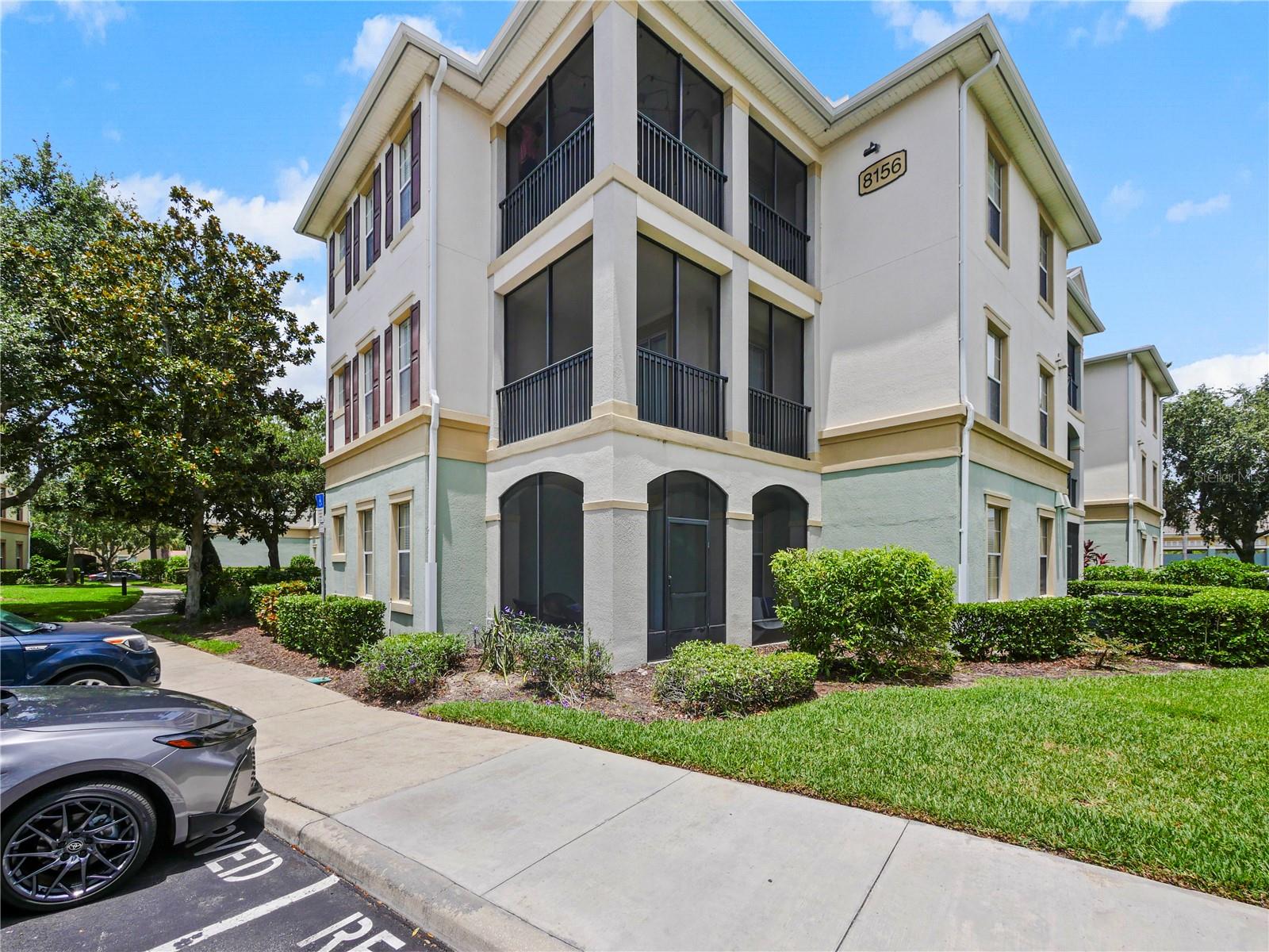 One or more photo(s) has been virtually staged. $1500 CREDIT OFFERED FOR BUYERS PREPAIDS AND CLOSING COSTS.
Step into this beautifully maintained first -floor unit in the sought-after Lakeside at Lakes of Windermere community. Ideally located Directly across from the community pool and clubhouse. Offering 1,455 square feet, this 3-bedroom, 2-bathroom home is designed for effortless Florida living—with timeless details and upscale finishes throughout.
The spacious kitchen features granite countertops, ample cabinetry, and a custom walk-in pantry, while the open-concept layout seamlessly connects the living and dining areas. Relax on your screened-in patio, overlooking the sparkling community pool.
Your primary suite offers a private retreat with dual vanities, separate shower, and a custom walk-in closet. Two additional bedrooms are filled with natural light, ideal for guests or a home office.
Includes appliances, new Laundry Machine (2025), new AC Handler (2025), new dishwasher (2025), new refrigerator (2025), 2 parking spaces (1 assigned + guest), and valet trash. HOA covers water, sewer, security, and amenities.
Convenient Windermere location near Disney and Winter Garden Village.