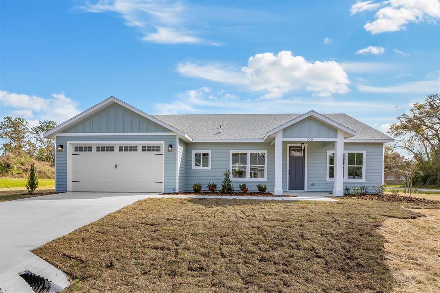 Peaceful Country Living Just Minutes from the City – New Construction Home on ½ Acre.

Enjoy the best of both worlds in this beautifully crafted new construction home offering style, functionality, and space — just 19 miles from Celebration Pointe and Archer Road. This 3-bedroom, 2-bath home features an open-concept split floor plan with wood plank tile flooring throughout and cement board exterior for easy maintenance.

The heart of the home is the spacious kitchen with a large island, perfect for entertaining, and stunning quartz countertops on all wood cabinets. The luxurious primary suite offers a spa-like bathroom with a custom tiled shower and bench, private toilet room, and a large walk-in closet for your retreat.

Additional highlights include a dedicated laundry room, mudroom, and a 2-car garage. Structured wiring throughout the home and possible connection to Central Florida Fiber provide modern convenience.

Located approximately 18 miles to I-75, 20 miles to UF, 22 miles to Shands, 39 miles to Ocala, and 34 miles to Cedar Key — this home is ideally situated for both work and leisure. USDA eligible area.

Don't miss this opportunity for peaceful country living with a quick commute to all major amenities!