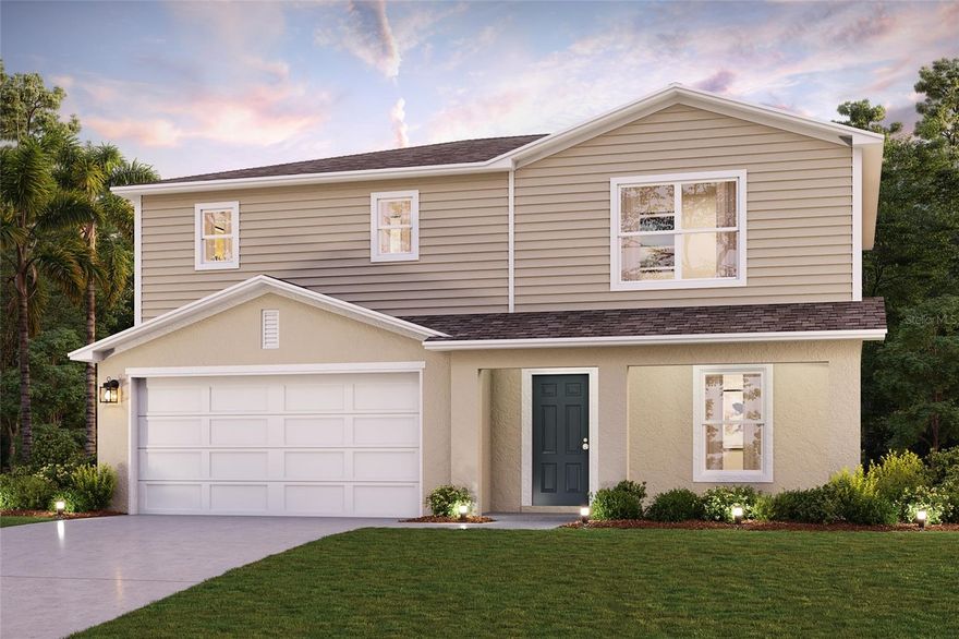 Under Construction. Unveil a world of comfort in the New Poinciana Villages! The Cambria Plan is a 2-story home that seamlessly blends communal and private spaces, ideal for both entertaining and relaxing. The sleek kitchen showcases beautiful cabinetry, granite countertops, and stainless steel appliances, including a smooth-top range, microwave hood, and dishwasher. The main floor includes a spacious bedroom, while the upper level features additional bedrooms and a handy laundry room. The primary suite offers a dual vanity bath and a spacious walk-in closet. A welcoming game room adds extra space for fun. This home is a must-see with a 2-car garage, energy-efficient windows, and a 1-year home warranty.
Land, Site, and Tax In