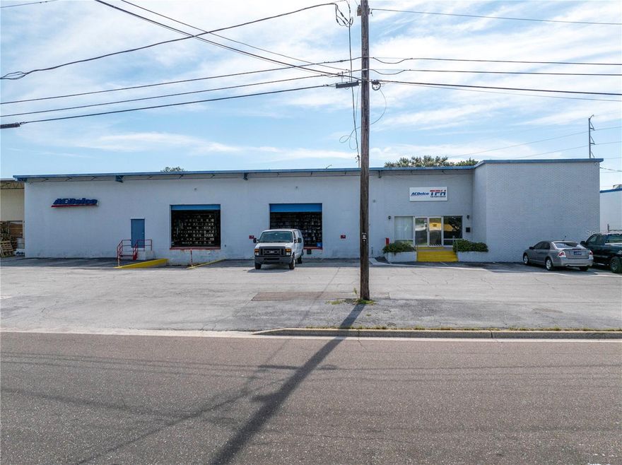 Masonry warehouse and showroom centrally located in St. Petersburg. This 10,200 SF industrial space is not in a flood zone, and is conveniently located between I-275 and US-19 off 30th Avenue North. Building has a fenced side yard and two dock high roll up doors. Good size showroom and small offices are air conditioned space. Long term tenant in place, would be a great investment or exchange opportunity. Building was recently painted and parking lot was resealed in 2025.
