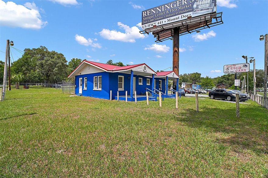 This commercial front property is a must see!!! This 1.61 acre lot has a B-4 zoning.  Located in a prime location off S Pine Ave with a heavy traffic count over 20,000. This property is currently been used as an auto dealership, with 2 offices, and 2 covered carports.