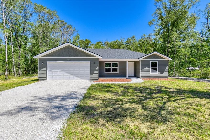 Experience modern comfort with peaceful country living in this newly built 4-bedroom, 2-bath home on a spacious 1-acre
homesite in Hastings, FL. The open-concept design features abundant natural light, a gourmet kitchen with quartz countertops
and premium cabinetry, and a private primary suite with en-suite bath. Three additional bedrooms provide flexible space for
family, guests, or home office. The generous 1-acre lot offers endless possibilities for gardening, outdoor recreation, workshop, or
future pool (permitting required), with NO HOA restrictions giving you complete freedom to customize your property. Move-in
ready with new construction quality. Schedule your private showing today!