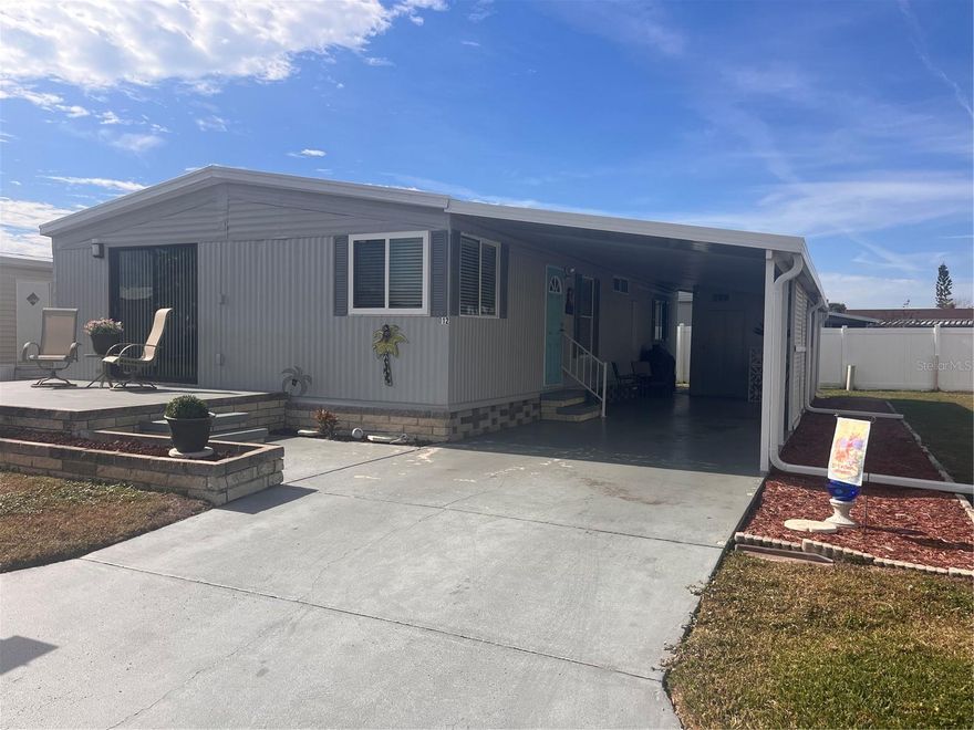 Ready to move in furnished 2 bedroom 2 bath doublewide mobile home. Excellent condition. Laminate flooring throughout for easy care. Both bedrooms have walk-in closet and built in closet. Covered carport and workshop/utility room has washer and dryer plus a laundry tub. Westwinds Village is a very nice community with a large clubhouse and heated pool. Lots of activities for your enjoyment. Very convenient location close to shopping, restaurants, library and to I 75. Downtown Bradenton, Sarasota and the airport are all nearby. Make your appointment to see this fie property.