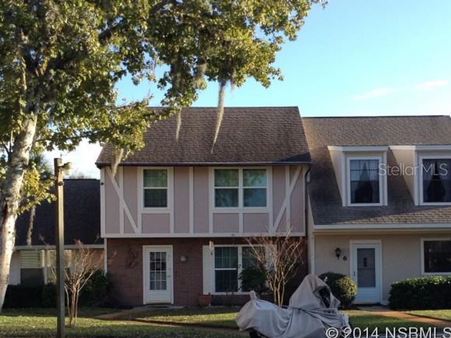 Location, Location, Location.  Just the right sized community in just the right location of N Edgewater off US1.  WOW!!  3 large bedrooms plus 2-1/2 Baths.  This is an open plan with tremendous charm and room to roam.  Kitchen boasts breakfast bar, white cabinets,2  enormous pantries. Large covered screened porch for those beautiful Florida days. All floors on interior are wood laminate or tile laminate.  Easy care and hypo allergenic.  Laundry is upstairs near all the bedrooms where it belongs.  All windows have been replaced with Hurricane rated Miami Dade standards windows recently a $12,000 investment for your safety and energy efficiency. Storage is a plus in this home with many closets including walk ins. This is a fantastic BUY with all the features of a large home without most of the maintenance.HOA does lawn including sprinklers, termite treatment & repair, trash, and security cameras.  Beautifully kept community.Excluded:  Light fixture in stairwell (replaced), White Curtains in LR/DR (verticals stay & rods if desired)Range in Kitchen is NOT staying.  Virtual tour is HD panoramic @  www.aw360.me/26 ;Water: City