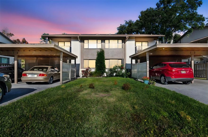 Dreaming of an easy Florida lifestyle in a golf course community? Welcome to this inviting two-bedroom, two-bath condo in the 55+ Wedgewood Condominiums, overlooking the peaceful Beacon Woods golf course. Located on the second floor, this light-filled home offers serene views and a thoughtfully designed layout that makes everyday living feel effortless. The bright, efficient kitchen offers plenty of cabinet and counter space and includes a spot for a small breakfast table. Just off the kitchen, an open porch provides the perfect spot for morning coffee or unwinding in the evening. The kitchen flows seamlessly into the formal dining area and spacious living room, where light flooring and large windows fill the space with natural sunshine. Sliding glass doors lead to an enclosed all-seasons porch with tranquil golf course views—ideal for relaxing year-round. A split-bedroom floor plan offers privacy, with a guest bedroom and full bath on one side and a comfortable primary suite with an ensuite bath on the other. A dedicated carport provides covered parking, and best of all, the condo is being sold fully furnished with all appliances included, making it truly move-in ready. Additional peace of mind comes with a new A/C system and new hot water heater. Residents enjoy a private community pool, hot tub, shuffleboard, and clubhouse, along with full access to Beacon Woods amenities, including a heated pool, lighted tennis and pickleball courts, basketball, bocce ball, fitness room, playground, and an active social calendar featuring yoga, dances, and seasonal events. The monthly fee covers exterior maintenance, water, sewer, trash, cable TV with internet, amenities, and Beacon Woods dues—leaving only the electric bill. The well-managed association has strong reserves and recent upgrades have already completed, offering peace of mind with no surprise assessments. Come see why this golf course condo is the perfect place to enjoy your Florida retirement!