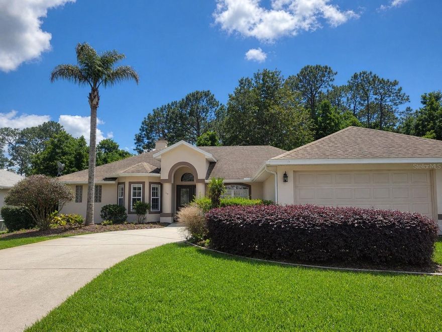 EXPERIENCE  TRUE FLORIDA LIVING IN THE  GOLF COMMUNITY OF DEBARY PLANTATION located in the heart of Volusia County. This beautifully upgraded 4-bedroom, 2-bathroom home offers PRIVACY with no rear neighbors and features an oversized side-entry garage with a beveled glass front door.
Step inside to expansive ceilings, custom architectural details, and a welcoming foyer that opens to a formal dining room with plantation shutters and cathedral ceilings. The updated kitchen highlights RENNOVATION that  includes granite countertops, 42" cabinets, stainless steel appliances, recessed lighting, a breakfast bar, pantry, and a cozy eat-in nook with laundry room access.
The split bedroom layout provides comfort and convenience, with guest rooms located off a private hallway. The kitchen overlooks a spacious living room with laminate flooring, vaulted ceilings, and a ceiling fan. An enclosed BONUS  room  20X13 (under air ) with travertine flooring and vaulted ceilings offers flexible space for a home office, playroom, or entertainment area, with direct access to the open patio and backyard.
The primary MASTER suite features laminate flooring, a walk-in closet, and a remodeled en-suite bathroom with granite countertops, a private commode, and a walk-in shower. The guest bathroom was also updated. Additional highlights include laminate flooring in all guest bedrooms,
 ROOF (2016), HVAC (2022) .FANTASTIC COMMUNITY AMMENITIES IN THIS SOUGHT OUT GOLF COMMUNITY featuring a resort style pool, gym, full bar and restaurant, tennis courts,  some of the prettiest Golf courses. Close to I-4, sun rail , shopping , school, hospital and restaurant .
Don’t miss your chance to make this beautiful home yours.