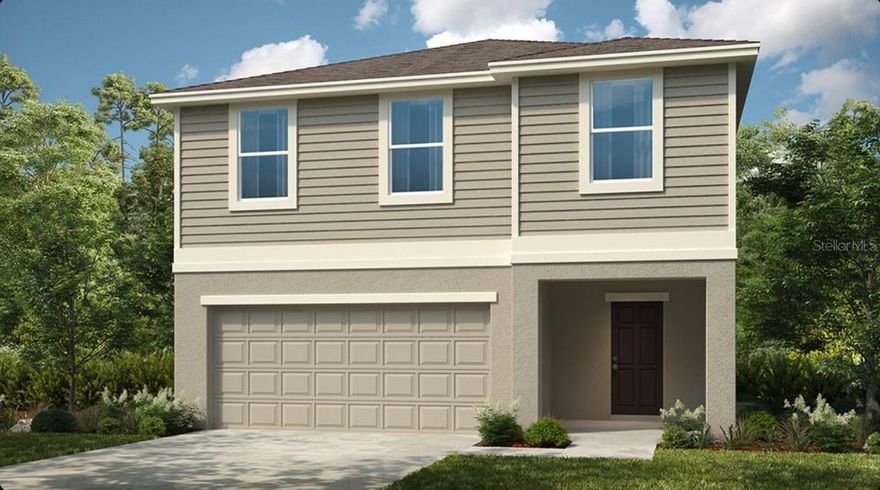 Under Construction. What's Special: Large kitchen island | Loft | Low HOA dues| Flat Lot. New Construction - July Completion! Built by America's Most Trusted Home Builder. Welcome to the Elm at 13840 Shellmore Avenue in Cove at Coasterra! A welcoming entry opens into a bright great room that connects effortlessly to the dining area and kitchen with a large island and nearby patio, perfect for relaxed gatherings. The main level also features a convenient drop zone, half bathroom, and easy access to the two-car garage. Upstairs, a loft creates flexible space for lounging, work, or play. The primary suite offers generous bedroom space, a walk-in closet, and a private en-suite. Three additional bedrooms share a full bathroom, while the upstairs laundry adds thoughtful convenience. This layout balances open living with comfortable private spaces designed for modern routines. In this amenity-rich master-planned community, enjoy natural beauty, four pools at Club Coasterra, a lakeside pavilion, fitness spaces, and cabanas overlooking a 65-acre lake. Additional centers offer pools, a dog park, and a 20-acre lake. Explore a 160-acre nature park with trails. Located off Buckeye Road, with easy access to I-75, Sarasota, and Tampa. Additional Highlights Include: quartz countertops. Photos are for representative purposes only. MLS#TB8501490