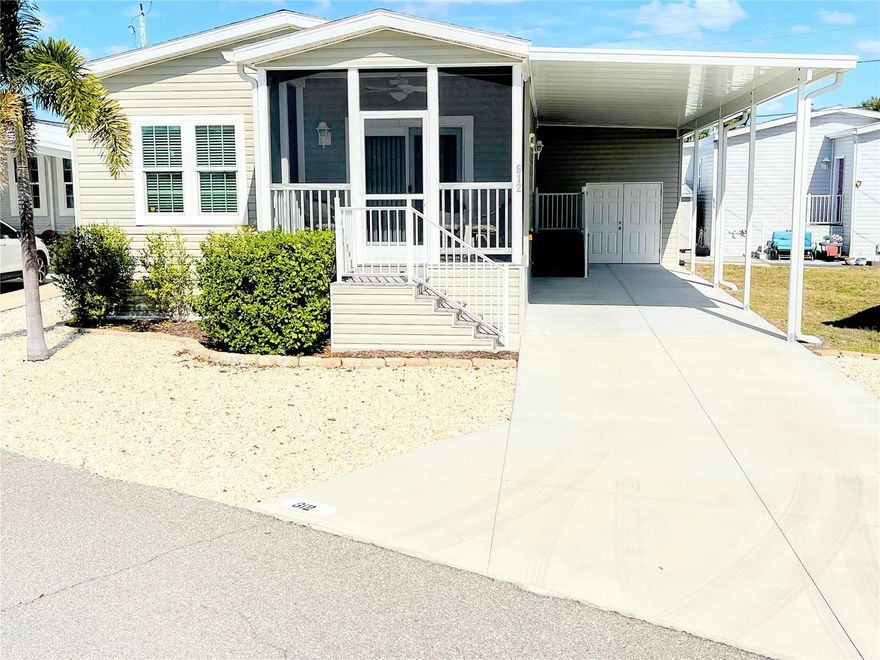 A beautifully maintained home only 3 years new. Located in the desirable Country Club Estates, a vibrant 55+ golf-cart-friendly community known for its active lifestyle and friendly neighbors. This 2 bedroom, 2 bath residence offers modern construction, thoughtful design, and the ease of low-maintenance Florida living. Open floor plan with spacious living room, kitchen, island with granite counter, stainless steel appliances.  You will love entertaining in this beautiful open space. Two bedrooms with a bonus/third bedroom. Large master bedroom with huge walk in closet. Master bath with shower, double sinks and built in cabinets.  This community is located on Venice Island and is resort-style living! Enjoy the heated pool with water aerobics and exercise classes, Country Club Estates has two clubhouses, both with kitchens. One clubhouse has a stage for bands and performances, the other overlooks the waterway, with rented boat slips for the residents. From the boat club to the book club, you will probably find it here. Pickleball, shuffleboard, corn hole, billiards, ping pong, library, fitness center, most card games, karaoke, events planned for the holiday, local bands and DJ's for dances, neighborhood parades and scavenger hunts. Too many to list. This is not just a place to live--it is a lifestyle. Come see for yourself.
Ideally situated just minutes from Downtown Venice, you’ll enjoy convenient access to charming boutiques, top-rated restaurants, sidewalk cafés, weekly farmers markets, community festivals, and a lively arts and cultural scene. Spend your days soaking up the sun at Venice’s pristine Gulf beaches, famous for their soft sand, warm waters, and spectacular sunsets—all just a short drive or golf cart ride away.
Commuting and travel are effortless with nearby access to US-41 and I-75, connecting you quickly to surrounding areas, airports, and everything the Gulf Coast features. Whether you’re heading out for a day trip, welcoming visiting family, or simply enjoying local conveniences, this location delivers exceptional accessibility without sacrificing tranquility.
Whether you’re seeking a full-time residence or a seasonal retreat, 612 Carefree presents an outstanding opportunity to enjoy modern living in one of Venice’s most desirable 55+ communities