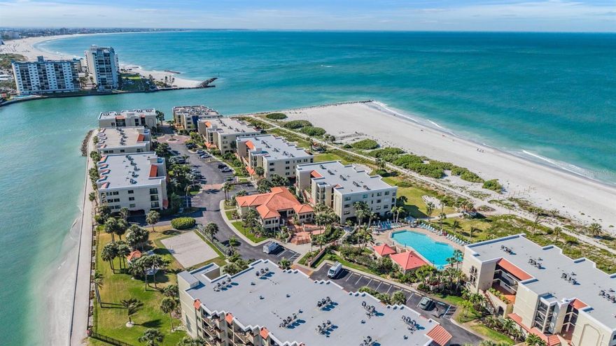 Waterfront views, coastal elegance, and resort-style living come together in this beautifully updated condo at Lands End on Treasure Island. Located on the third floor, this light-filled residence offers stunning Intracoastal water views from your private balcony, the perfect setting for morning coffee or relaxing sunsets. Inside, an open, inviting layout features a spacious living and dining area, complemented by large windows and sliding glass doors that let in natural light and frame the water. The updated kitchen is both stylish and functional, complete with granite countertops, modern cabinetry, and a designer backsplash. The primary suite offers generous space and comfort, while the second bedroom is ideal for guests or a home office. Whether you are searching for a full-time residence, a coastal getaway, or an income-producing opportunity, this property offers exceptional flexibility. The building has passed its Milestone Inspection, providing added confidence in its structural integrity. Lands End is a gated, well-maintained community known for its resort-style pool, lush tropical grounds, and direct access to the Gulf beaches. Enjoy the best of island living just minutes from local dining, shopping, and entertainment in the heart of Treasure Island.