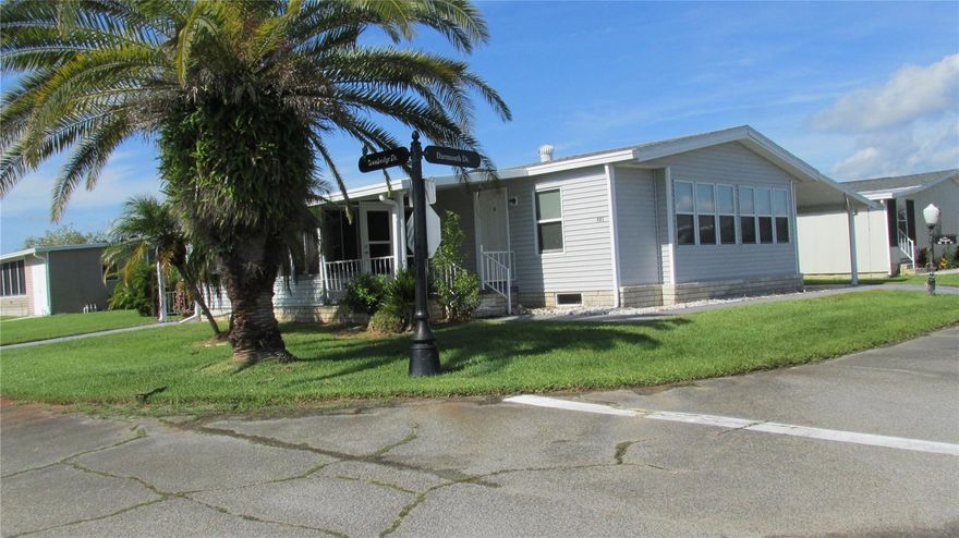 This 1988 Glen model Mobile Home has so much to give its new owner. Over 1500 square feet of space that could develop into a lovely home with love and TLC.  Large living/dining room with fireplace. Plenty of built in shelves. Spacious kitchen with pantry and built in oven and stove top. Home has a readymade office with built in shelving and desk. Skylight for extra lighting. Master king size bedroom.  Windows are replacement double pane windows, and a 2-year-old roof A/C is 5 to 8 years.  This is a home you can build your own equity by updating and decorating your forever home in a lovely, active and special community. We are deeded lot community not a rental community. Many amenities for everyone from playing a round of golf to fishing to dancing and socializing in our Ole English Pub.