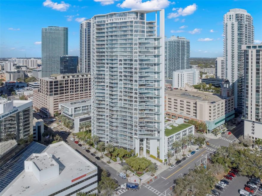 Under contract-accepting backup offers. Experience ultra-luxury waterfront living in this one-of-a-kind, two-story condominium at Signature Place, downtown St. Petersburg’s iconic modern high-rise. This rare, combined residence (Units 1506 & 1607) offers a spacious, private floor plan with two separate entrances, totaling approximately 3,400 sq ft—unmatched in the building and unlike anything else on the market.
This Furnished 4-bedroom, 4.5-bath showpiece features floor-to-ceiling glass in every room, delivering unobstructed panoramic views of Tampa Bay, the St. Pete Marina, Albert Whitted Airport, and The Pier, all with full east-southeast sunrise exposure. Enjoy seamless indoor-outdoor living with three private balconies totaling 1,200 sq ft—perfect for watching sailboats, sunrises, and city lights.
The chef’s kitchen is outfitted with Thermador appliances, dual cooktops, Bosch dishwasher, European cabinetry, granite countertops, two convection ovens, and a 70-bottle wine cooler. Each bedroom includes an ensuite bath, while laundry rooms on both floors add everyday convenience. Finishes include hardwood floors in bedrooms and kitchen, travertine in main living areas, remote-controlled shades, blackout shades in bedrooms, and two newer HVAC systems (approximately 2 years old, one on each floor).
Thoughtful design details elevate the space, including artisan hand-troweled Marmorino plaster in soft sea-glass blue hues in the living area, primary suite, and spa-like en-suite bath. The new Japandi-inspired furnishings create a calm, warm, and serene atmosphere with the water views as the focal point.
Signature Place is a 34-story luxury condominium offering resort-style amenities: 24-hour concierge, heated infinity-edge pool and spa, state-of-the-art fitness center, club and media rooms, outdoor kitchen, and secured parking.
Live in the heart of it all with walkable access to The Pier, St. Pete Marina, Saturday Morning Market, Rowdies Stadium, Albert Whitted Airport, the St. Pete Grand Prix, Museum of Fine Arts, The Dalí Museum, and an ever-growing collection of top-rated restaurants and nightlife. This is downtown St. Pete waterfront luxury living at its finest—rare, refined, and truly exceptional. Check out virtual tour.