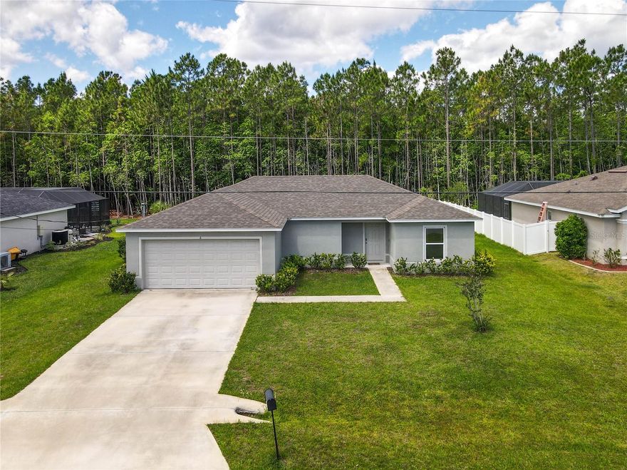 Nearly new construction with thoughtful upgrades and an unbeatable location — plus the seller is offering $5,000 toward buyer closing costs! Built in 2022 by Holiday Homes, this concrete block home offers durability, efficiency, and peace of mind, along with stylish modern finishes throughout. Recently updated with brand-new luxury vinyl plank flooring, the home features a fresh, seamless look that’s both beautiful and easy to maintain. Professionally cleaned and truly move-in ready, this home is waiting for its next owner.
Enjoy the convenience of being just minutes from shopping, restaurants, and everyday essentials, while still only a short 15-minute drive to the beach. Whether you’re looking for your next primary home, seasonal retreat, or investment property, this home offers the perfect combination of comfort, style, and location.