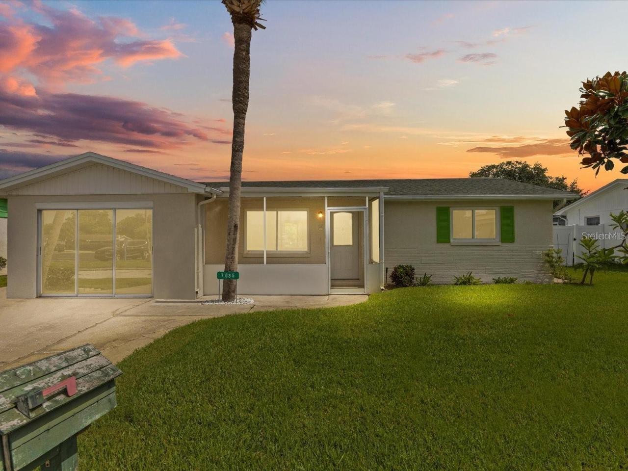 Discover this immaculately maintained Gem, nestled on a private canal in Port Richey's Regency Park Community! Welcome home to this 3-bedroom, 1-bathroom, 1,198 sqft waterfront home in a quiet, well-established neighborhood that will make you fall in love from the moment you arrive! This home overlooks a serene canal and has all the major expenses taken care of, including Hurricane Impact resistant windows*, a newer roof 2019* and Newer HVAC system 2017*. The covered tile front porch opens into a bright and open floor plan filled with natural light throughout, that leads out to a spacious Florida room overlooking the tropical landscaping! Enjoy the bliss of having no front neighbors, no rear neighbors, and no HOA fees or restrictions. This great waterfront location is perfect for year-long backyard BBQs, fishing, and kayaking right from your very own backyard. The canal leads to Lake Christie and Lake Lisa, making it perfect for a kayaking excursion. The fencing extends to the end of the property line (canal), giving you peace of mind with any little ones or furry friends. Grab a fishing pole and cast a line as the freshwater canal is full of fish and turtles flowing past the entirety of the backyard. This gem is centrally located with plenty of schools, hospitals, shopping, dining, beaches, and entertainment within minutes on US-19 and is not far from Tampa and all the Bay Area has to offer. Schedule a showing today – X500 Zone Flood Insurance Quote available for $975.00/Annual.