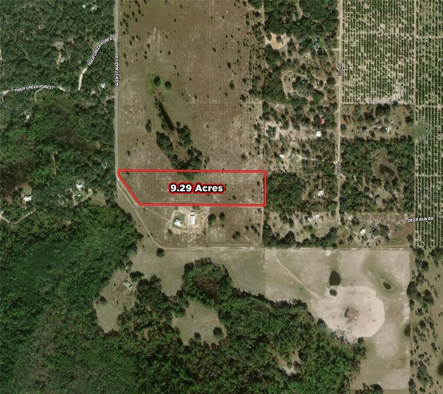 9.3+/- acre residential lot located on Glen St. Mary Road, Lake Wales, FL.  Rolling hills. Secluded yet close to schools, restaurants and shopping. Deer, turkey and hogs on the property.
