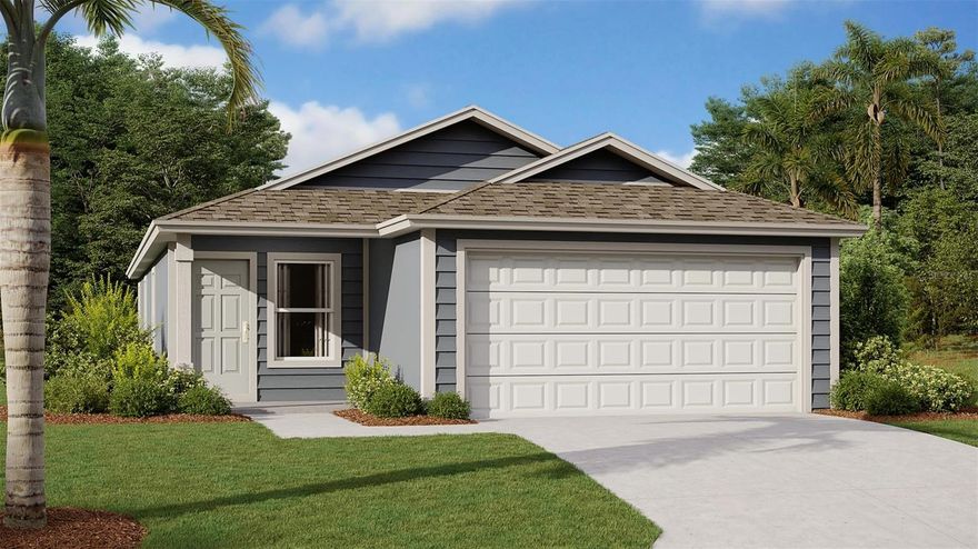Under Construction. The Adele floor plan offers 1,402 square feet of beautifully designed living space with 3 bedrooms, 2 bathrooms, and a 2-car garage, the perfect blend of style and functionality in a single-family home. From the moment you arrive, the home is welcoming.

Step inside to an open-concept layout filled with natural light. The spacious kitchen features a large island with quarts countertop that provides plenty of prep space and seating, making it ideal for entertaining or casual family meals. The kitchen flows seamlessly into the gathering room, where a vaulted ceiling creates an airy, expansive feel. There’s ample space for a dining table, making this home perfect for hosting holidays or everyday dinners. The REV flooring is highlighted throughout the common areas.

The private owner’s suite is thoughtfully designed with a generous walk-in closet and a double vanity in the en-suite bath for added comfort and convenience. Two additional bedrooms offer flexibility for family, guests, or a home office.

Built with quality craftsmanship by D.R. Horton, the Adele delivers comfort, smart design, and timeless style all in one inviting home. Call one of our Online Sales Concierge today to set up a time for a tour.