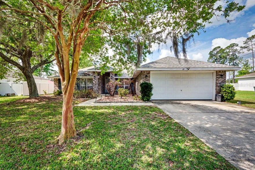 Rare opportunity with an assumable VA loan--potential buyers can step into favorable financing (subject to lender approval). Welcome to this beautiful single-story home in Palm Coast featuring 4 bedrooms, 2 bathrooms, and 2,575 sq ft of living space. Sitting on a 10,019 sq ft lot, there's plenty of room to add a pool, design your own backyard oasis, or simply enjoy the extra outdoor space--all with no HOA restrictions. This well-maintained home offers a durable brick exterior, a fully fenced yard ideal for pets or entertaining, and a functional open layout perfect for everyday living and hosting guests. The generous living areas offer flexibility, and the spacious bedrooms provide comfort and privacy. Built in 2005, it combines solid construction with timeless appeal. Conveniently located near shopping, dining, schools, and just a short drive to the beach, this property offers the best of Florida living. Whether you're looking for a primary residence, vacation home, or investment opportunity, this home checks all the boxes.