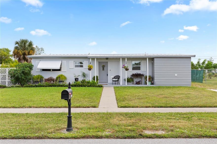 CHARMINGLY UPDATED 2 Bedroom, 1 Bathroom home with a Florida room located in Port Charlotte. 2022 METAL ROOF, NO HOA FEES & NO FLOOD REQUIRED! CLICK ON THE VIRTUAL TOUR LINK 1 FOR THE VIDEO AND VIRTUAL LINK 2 FOR THE 3D TOUR. Featuring a bright & open floor plan, vinyl flooring throughout, recessed lighting and more! The open living and dining rooms create a comfortable livings space and easy entertaining. The updated kitchen has stainless steel appliances, with an electric cook top, Quartz countertops, a kitchen reverse osmosis system, tiled back splash and a center island. Both bedrooms offer ample space and built-in closets, conveniently located near the updated guest bathroom with a walk-in shower. Enjoy extra living and entertaining space in the Florida room, perfect for relaxing with family and friends and the attached laundry room adds everyday convenience. Outside, you’ll find a fully fenced backyard with durable chain link fencing – great for pets or gardening – and a large 10’x20’ shed for extra storage or workshop space, and a beautiful pergola with a heated spa. MINUTES to US 41 & I75 for easy access to local favorites such as Fishermen’s Village, Ponce De Leon Park, shopping & boutiques, fine & casual dining, LIVE entertainment & AWARD WINNING BEACHES!!! Home is being sold as-is with the right to inspect. Schedule your showing TODAY!