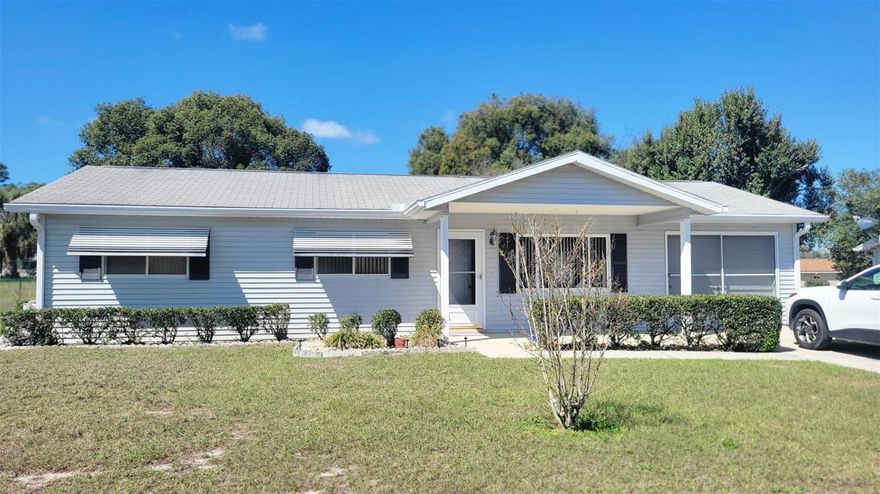 Well maintained two bedroom, two bath with a one car garage. New AC 2024 - new roof 2007. Furniture is negotiable. Nice quiet area in the back of Palm Cay. 1/4 acre lot. SECO and Marion County Utilities Water! Neat and Clean. Priced to sell!