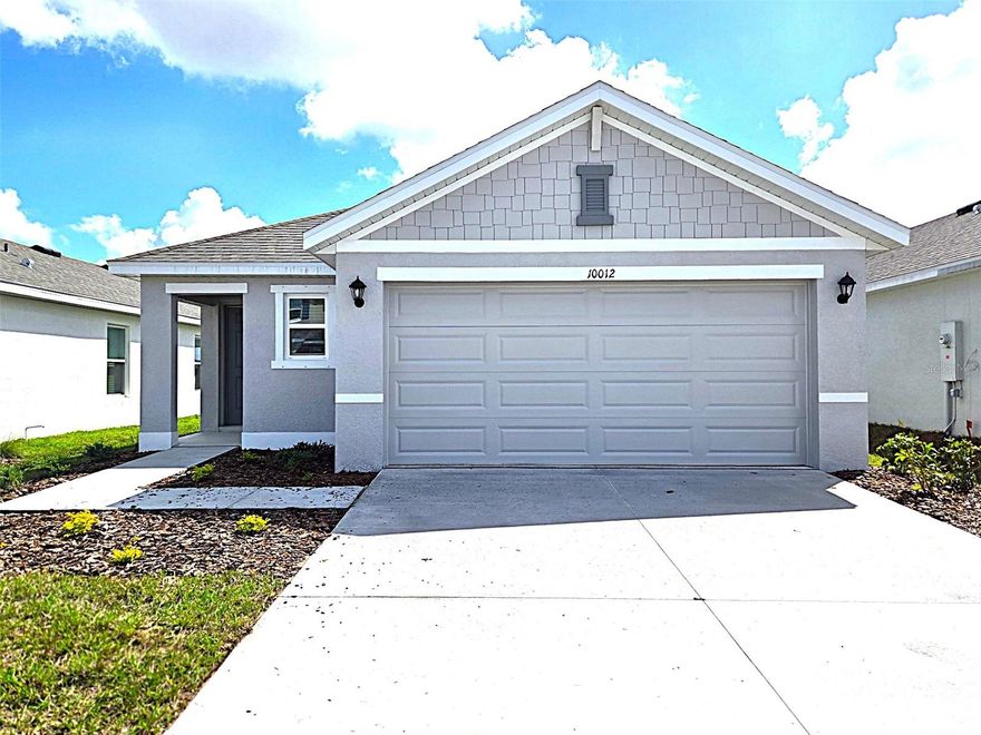 Welcome to your brand-new dream home with awesome lake and sparkling fountain view, just completed by D.R. Horton! This stunning 3-bedroom, 2-bathroom residence with a 2-car garage offers modern living at its finest. Step inside to an open floor plan that seamlessly connects the living, dining, and kitchen areas with splendid water view —perfect for entertaining or family gatherings. The bright white kitchen features elegant quartz countertops, sleek cabinetry, and stainless-steel appliances, making cooking a delight. The spacious master suite includes a large walk-in closet and a luxurious bathroom with double sinks and quartz countertops, providing both comfort and style. Located in the desirable Bella Lago community, this home is part of a neighborhood designed for today’s modern families.  
Bella Lago also offers peace of mind with D.R. Horton's Smart Home Automation system, so you can monitor and control your home from anywhere. With features like a doorbell camera, Deako® Smart Switches, a Honeywell Thermostat, and more, you can control everything from a central panel in your home or your phone when you're away. Adjust your thermostat, view your doorbell camera, unlock the front door and much more-all from the palm of your hand.
For families, Bella Lago is conveniently located near three highly rated schools: Harvey Elementary, Buffalo Creek Middle School, and Parrish Community High School, making it a great place for kids to grow up.
Residents also enjoy a range of resort-style amenities, including a clubhouse, 2 pools, one heated pool, dog park, playground and a fully equipped fitness center. With community events and social gatherings happening throughout the year, Bella Lago encourages a close-knit neighborhood where neighbors can connect and build lasting friendships. Conveniently situated near top-rated schools, this home offers easy access to Bradenton and Sarasota (10–15 minutes away), and just 25 minutes to the Gulf beaches, St. Petersburg, and Tampa. Located in the charming community of Parrish, you’re just minutes from local favorites like the Florida Railroad Museum, Fort Hamer Park, and Little Manatee River State Park—offering endless opportunities for outdoor recreation, boating, and scenic exploration. You’ll also find nearby shopping, dining, and easy access to the beaches and cultural attractions of the Gulf Coast. Whether you’re seeking tranquility, convenience, or a strong sense of community, this home delivers it all. Don’t miss your chance to make this beautiful Parrish retreat your next home. Schedule your private tour today!