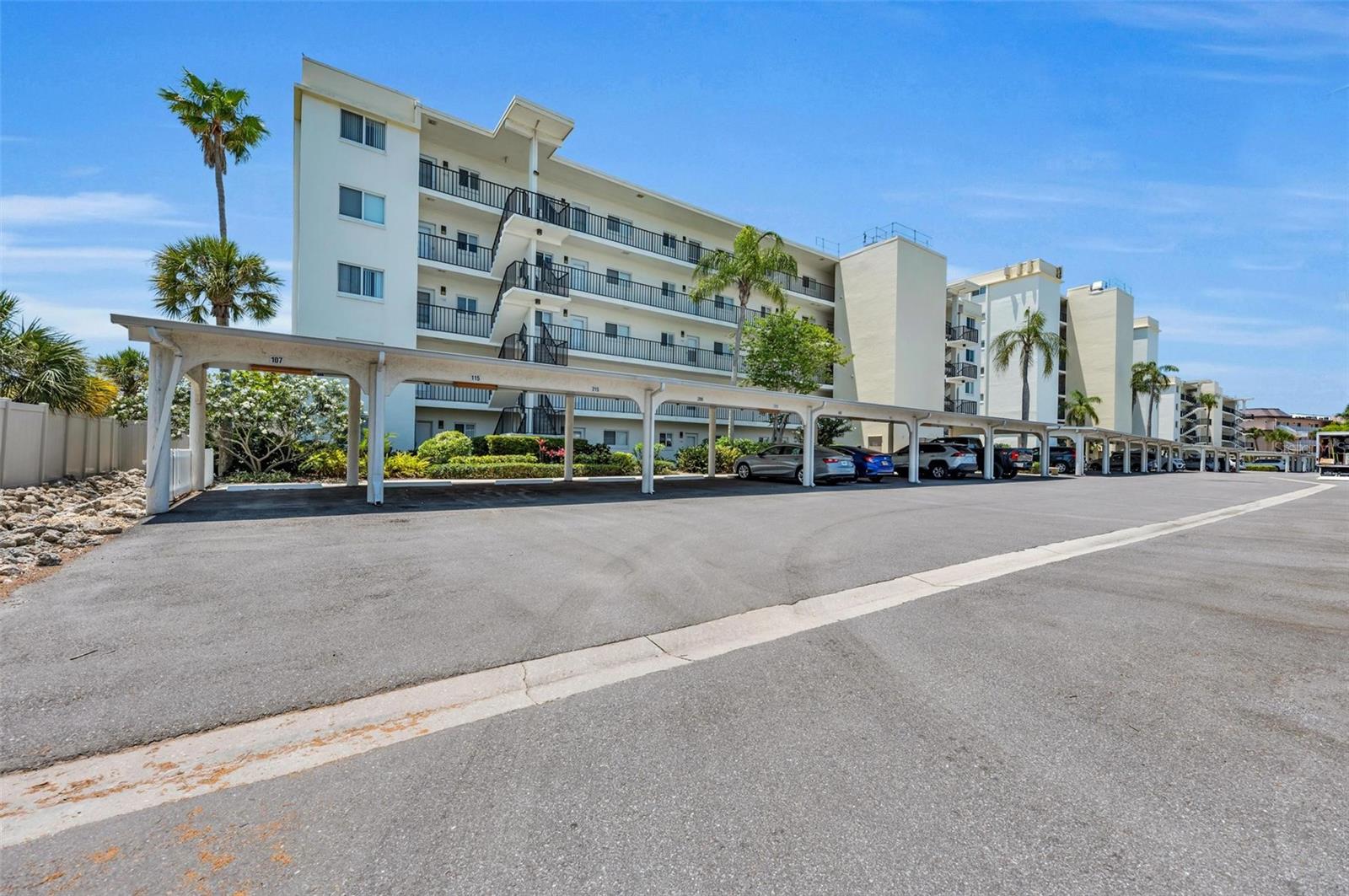 PENTHOUSE" OPPORTUNITY on the 5th Floor of Building 797 in Sought After & Gated CRESCENT ROYALE! As you walk through the door you will be astounded with the beautiful views of the Gulf of Mexico & Siesta Beach! Own your own piece of Siesta Key and enjoy the gorgeous nightly sunsets on the top floor. This updated unit has been well maintained and tastefully furnished, updated with a functional kitchen, updated bath and Hurricane sliding glass doors leading out to the lanai. The screened lanai will give you balmy breezes and will also provide a 180 degree view of the Gulf of Mexico. Security Gates & a beautiful paved entryway will greet you upon entering and you'll have your own, assigned covered carport space. There is plenty of guest parking available as well. There is also a storage area assigned to this unit for beach chairs, coolers, etc. on the same floor. You will be greeted with a professional and friendly staff from management to maintenance on site who handle all aspects of property management. Crescent Royale also features a new state-of-the-art fitness center, gas grills & tables with umbrellas for a cookout, shuffleboard court, Olympic style heated pool, pool table in the air conditioned lounge, elevators, recreation room & a handicap accessible banquet room with a kitchen. A short ride to siesta village with lots of shopping and nite life