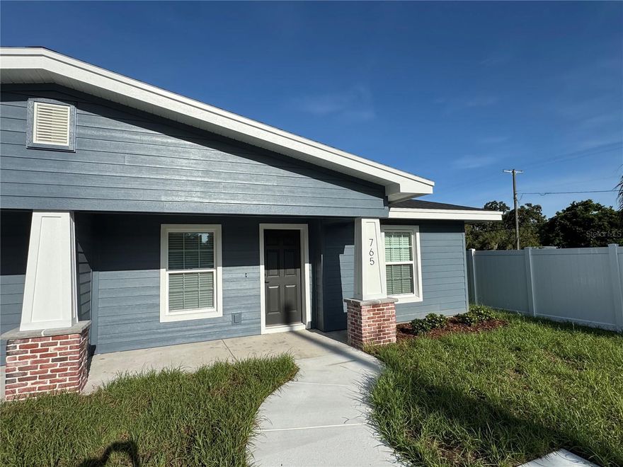 Centrally Located in Bartow, BRAND NEW, Two Bedroom One Bath Duplex built in 2025. The Kitchen has beautiful cabinetry, counters, appliances, closet pantry and breakfast bar. Open floorplan with a spacious living room. The flooring throughout this home is luxury vinyl wood plank. The two bedrooms are along a small hallway that has a linen closet. The primary bedroom has a walk-in closet. The bath has a beautiful countertop and vanity and a bath and shower combo.  There is a back private patio and a front porch.  Just minutes to Downtown Bartow for shopping and restaurants! Convenient to 98 North to Lakeland, 17 North to Winter Haven, Hwy 60 to Mulberry or Lake Wales, Polk Parkway to I4 for Tampa or Orlando. Scheule a showing today!