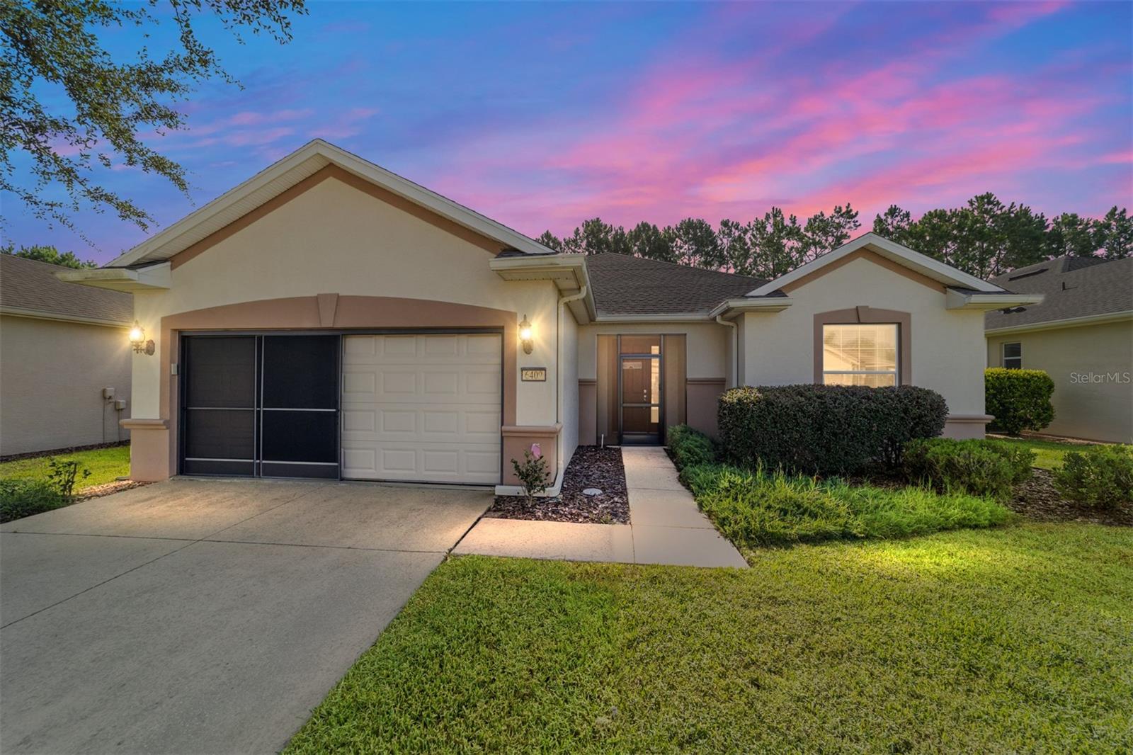 Welcome to Stone Creek retirement living at it's finest. This home offers 1596 sq ft of living with 2 bedroom 2 bathrooms and a addional room that can be used for a office , den, or extra bedroom. The primary suite includes a walk in shower, dual sinks and a generous walkin closet. Step outside to your own private lanai for your morning coffee or your evening glass of wine, with plenty of room for entertainment. Stone Creek has so much to offer with all of it's amenities like golf course, club houses, resort style pools, shuffle board, tennis courts, pickell ball, fitness center, gardening club. With all of this, what more could you ask for. Come take a look at all Stone Creek by Del Webb has to offer and then make your appointment to see this lovely home and make it yours.