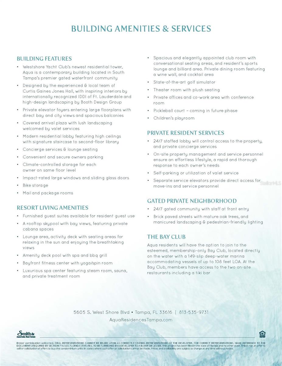 WESTSHORE YACHT CLUB, AQUA TOWER 1 - Residential