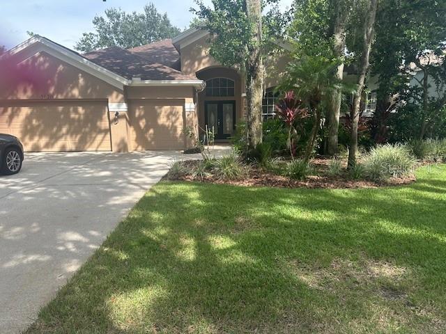 Executive home in Fish Hawk. Five bed four full baths on an oversized fenced yard. This was a formal home model, in very good condition. Large rooms and an open kitchen with amazing views. Pool with screening and a large lanai. This is a three way split plan and has bedroom up stairs with a full bath. The schools are all A rated. You will have access to all the amenities in Fishhawk. There are several pools and entertainment areas. There are professional doctors and dentist and several Day care centers thru out the area. There is also a sport park with different opportunities. Pool and professional lawn care is included in the MONTHLY RENT. Shopping and restaurants close by. EZ access to Orlando or Tampa. Call Barb for an apt.