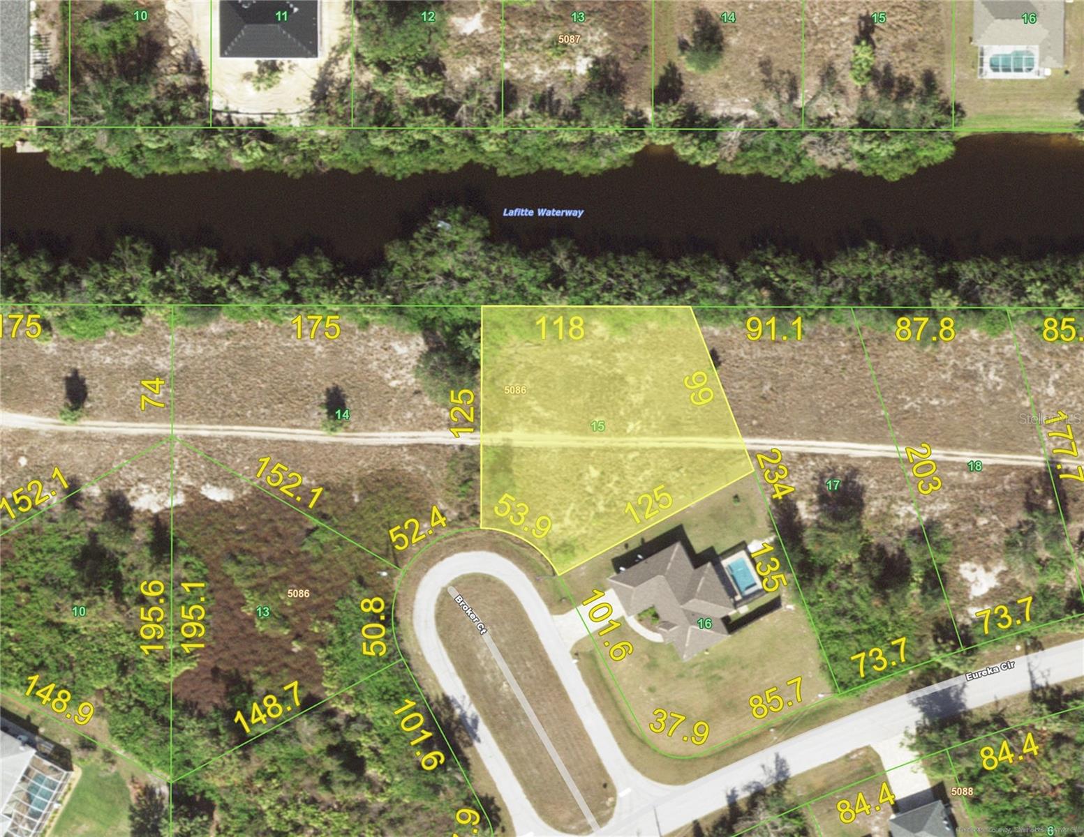 Wonderful opportunity to build your dream home along the tranquil Lafitte Waterway. Located on a Cul-de-Sac, this oversize waterfront lot is located in X500 flood Zone!! Situated in a quaint, quiet part of Englewood, this property is a hop skip and jump (or approximate 15 minute car ride) away from all the best the area has to offer-World class fishing, beautiful beaches, many golf courses, kayaking, and so much more. Come take a look today before it gets sold!!