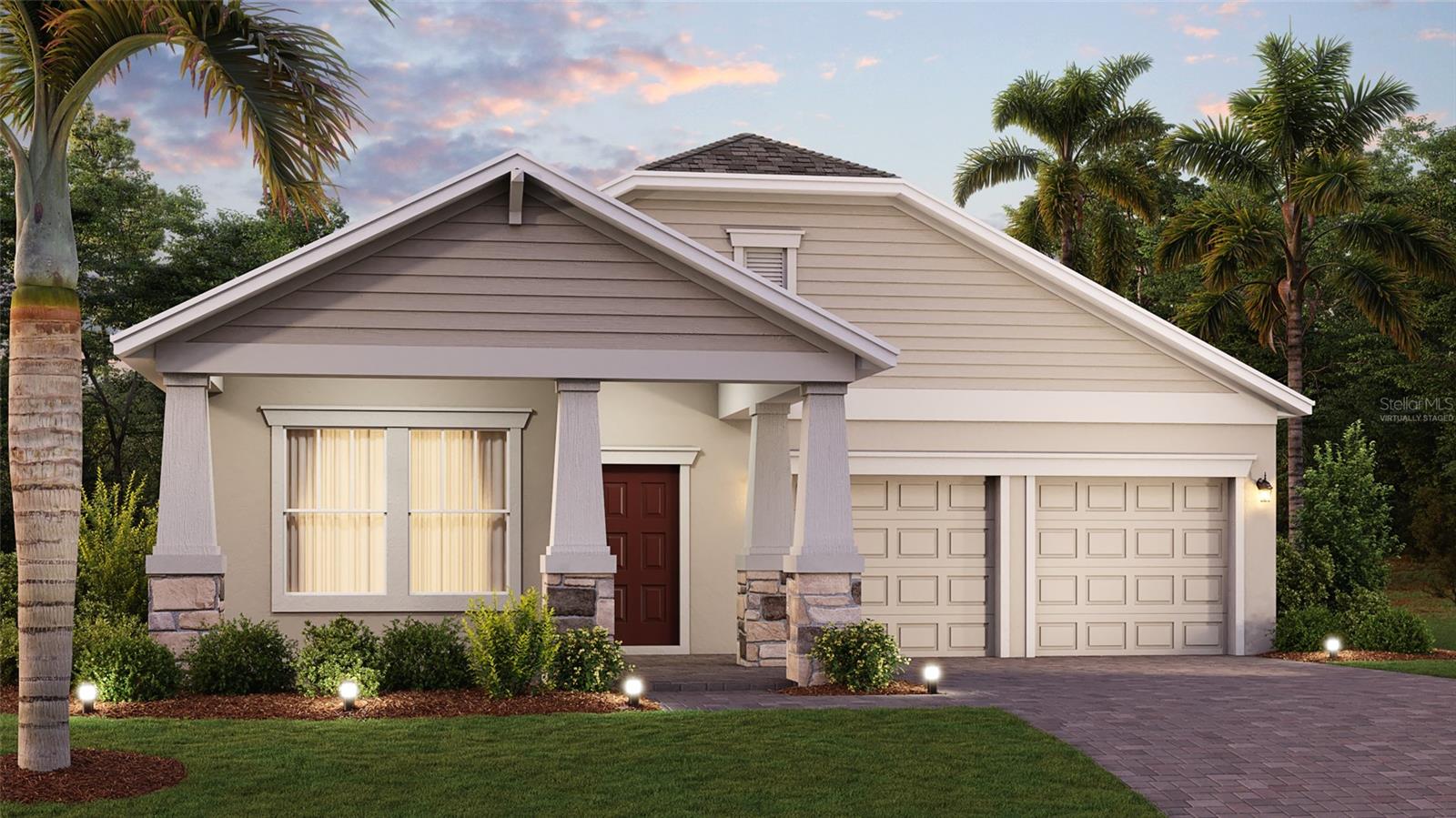 Under Construction. The Bourne checks all your boxes. This exceptional three-bedroom, two bathroom home features a welcoming front porch and a two car garage. The open fully equipped kitchen overlooks the combination dining and family rooms. The luxurious owner bedroom includes a spa-inspired owner bath, with separate bathtub and shower as well as his and her sinks. Upgraded features include: 42" cabinets with quartz countertops in both kitchen and bathrooms and stainless appliances. There is a laundry room with washer and dryer. Every home comes with Lennar’s Everything’s Included® promise, which includes all appliances as well as quartz countertops, blinds, and more in the price of your home. There are also home automation features such as keyless door locks and video doorbells in the Connected Home by Lennar®. Tohoqua is one of the most anticipated new communities. At Tohoqua, families can take advantage of the glorious resort-style swimming pool, extravagant clubhouse with a state of the art fitness center, tennis and pickle ball courts along with beautiful walking trails throughout the community. With almost a dozen floorplan options to choose from, Lennar at Tohoqua, has a home to meet the needs of your family. What are you waiting for? Call and make an appt today.