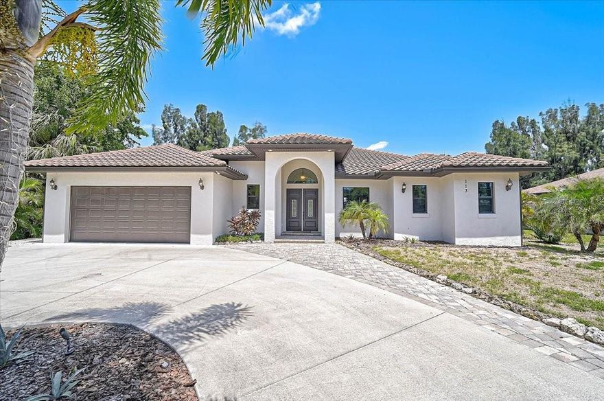 **DON’T WAIT TO BUILD!!  NEWER, CUSTOM-BUILT HOME (2020) IS MOVE-IN READY AND PACKED WITH UPGRADES** Situated on a generous 0.52-acre lot near the end of a quiet cul-de-sac, the property offers a private backyard and NO HOA fees/restrictions.  Bring Your Toys! Oversized circular driveway provides ample parking for a BOAT, RV, and additional vehicles. This Impressive Residence with 2502sf of heating living space, features 3 Bedrooms plus Study/Den, 2 Full and 1 Half Baths, and a 3-car tandem garage. The Light and Bright, Open Floor Plan is enhanced by tile flooring throughout, tray ceilings, Hurricane Impact Windows and Sliding Doors, plantation shutters, etc.  The expansive kitchen is designed for both everyday living and entertaining, featuring a large island, hardwood cabinetry, and premium stainless-steel appliances including Thermador, Bosch, etc. The owner’s suite offers a large, divided walk-in closet and a luxurious en-suite bath with dual vanities and a custom-tiled shower.  A spacious, screened lanai provides a beautiful view of the expansive, landscaped and private backyard while showcasing a Heated/Cooled, Saltwater Pool/Spa, along with a large, covered seating area and an Outdoor Kitchen BBQ, Quartzite countertop/sink —perfect for enjoying Florida’s outdoor lifestyle.  The Ideally located with easy access to US-41 (Tamiami Trail), this home is just a short drive to world-renowned beaches including Nokomis Beach and #1 rated Siesta Beach, shopping, dining, cultural attractions, and the highly rated Pine View School. **Please Enjoy Viewing the 3D VIRTUAL TOUR**