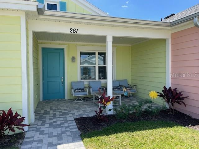 !LOCATION!!LOCATION!!PHASE 5!!!This CAMELIA COTTAGE in Margaritaville Latitude, 55 plus community with furniture. Active lifestyle. restaurant, gym, pickleball, bocce ball, tennis courts, walking trails, private beach club(Ormond Beach) with pool and entrance to the ocean where chairs and umbrellas will be provided, and shuttle service. Other amenities include a business center, woodworking shop, pottery room, game room, wine tasting room, and theater, all included for your enjoyment. This wonderful lifestyle open floor plan is amazing. It has 2 bedrooms, 2 full Baths, 2-car garages. The Living room and the Dining room have high ceilings giving this home a spacious open feel with a beautiful view. The Kitchen has cabinetry, granite, countertops, and a complete set of appliances still under warranty. The 2 bedrooms have a walk-in closet and the master bath has a large glass step-in shower.