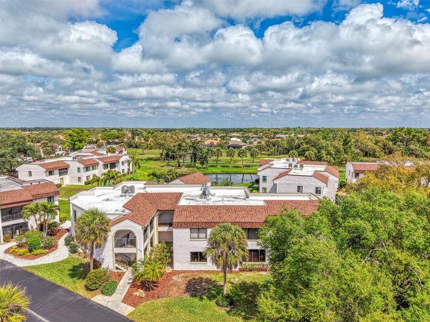 Appealing two bedroom, two bath, first floor, end unit, in the small, private community of Summer Green. Your condo features a large living room, a dining room that has sliders out to your lanai, that is a short distance to one of the two community heated pools Summer Green has to offer. Golf course and water views in the distance. The kitchen has plenty of counter space and an eat-in area. The master bedroom has a large walk-in closet and shower only in the master bath. The condo is being sold partially furnished. Summer Green is a small community of 86, but has 10 acres of beautifully landscaped land that includes 2 community heated pools, clubhouse and a tennis court. You are surrounded by Capri Isles Golf Club and Waterford Golf Club is right up the street. This is a great location within 4 miles to beautiful downtown Venice and the beaches of the Gulf of America. Come see this great buy today!