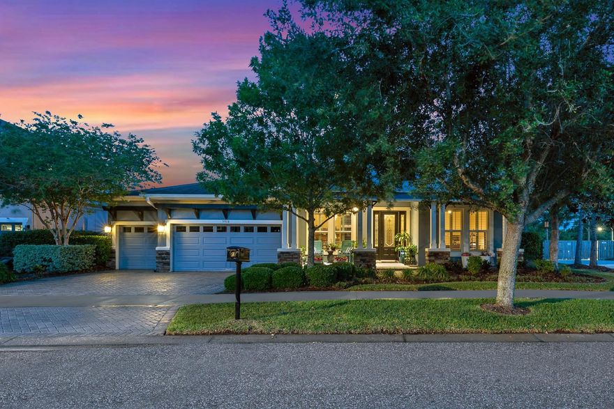 Located in the highly sought-after Fishhawk West community of Lithia, this impressive WestBay Key Largo floor plan offers over 3,100 square feet of thoughtfully designed living space, combining comfort, functionality, and elevated finishes throughout. With 4 bedrooms, 3 full bathrooms, a dedicated office, bonus room, formal dining room, and a 3-car garage, this home provides the space and versatility to fit a variety of lifestyles. A welcoming front patio creates an inviting first impression and is the perfect shady spot for watching pick up soccer matches in the community green space. 
Step inside to discover an open-concept great room that seamlessly blends the living room, kitchen, and dinette area—perfect for both everyday living and entertaining. The living room features a striking decorative accent wall, surround sound speakers, and sliding glass doors enhanced by thermal window film and electric privacy shades, creating a comfortable and inviting atmosphere.   Crown molding throughout the home adds a refined touch, while wood-look ceramic tile flows through the main living areas, complemented by carpet in the bedrooms. Plantation shutters add charm and privacy in the dining room, office, and primary suite.
The spacious kitchen is designed with both style and practicality in mind, featuring a large island with additional storage, soft-close drawers, roll-out shelving in lower cabinets, and a full stainless steel appliance package including a built-in convection oven, microwave, gas cooktop, refrigerator, and dishwasher. Just off the main living space, the formal dining room provides a dedicated area for gatherings, while the private office behind glass French doors offers an ideal workspace.
The split bedroom layout enhances privacy, with the primary suite positioned on one side of the home. This relaxing retreat includes a pristine en-suite bathroom with a dual sink vanity, a garden tub, walk-in shower, private water closet, and his and hers walk-in closets complete with a built-in organizer. Bedrooms two and three are located on the opposite side of the home and share a full, dual sink vanity bathroom, while the fourth bedroom is situated toward the rear of the home near a third full bathroom—ideal for guests. A large bonus room at the back of the home offers flexible space for a media room, playroom, or additional living area.
Step outside to a backyard designed for year-round enjoyment. The screened-in lanai features a stunning gas-heated pool and spa with infinity edge and sun shelf, all surrounded by a Travertine tile deck and a low-maintenance playground turf pad. The outdoor kitchen is equipped with a 42 inch grill, sink, and refrigerator, while a gas fireplace and built-in surround sound speakers create the perfect setting for relaxing or entertaining. With no rear neighbors, you’ll enjoy added privacy and peaceful views.
Additional highlights include under-mount soffit outlets for holiday lighting on both the front and rear of the home, gutters, and numerous recent updates: A/C replaced in 2024, water softener replaced in 2024, refrigerator and dishwasher updated in 2024, pool equipment updated between 2022–2025, new carpet with upgraded padding in 2022, exterior repaint in 2020, and sealed pavers on both the front patio and rear lanai in 2024.
This exceptional home offers the perfect blend of indoor comfort and outdoor living in one of the area’s most desirable communities.